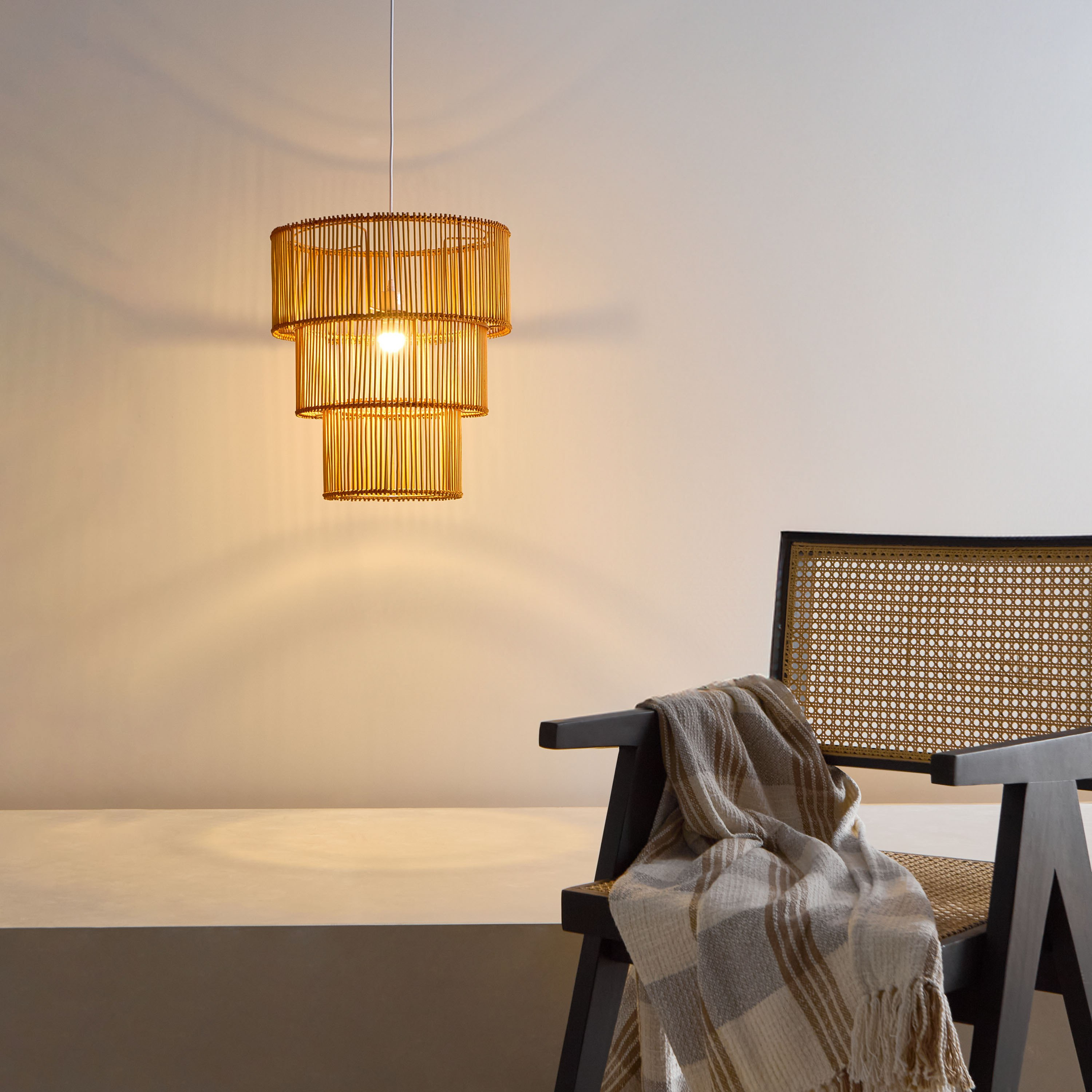مصباح سقف متدلي من الخيزران مع كابل من ناتشورال - 45x19.2x50 سم-hbxhomeware-hbxlivingroom-image-5