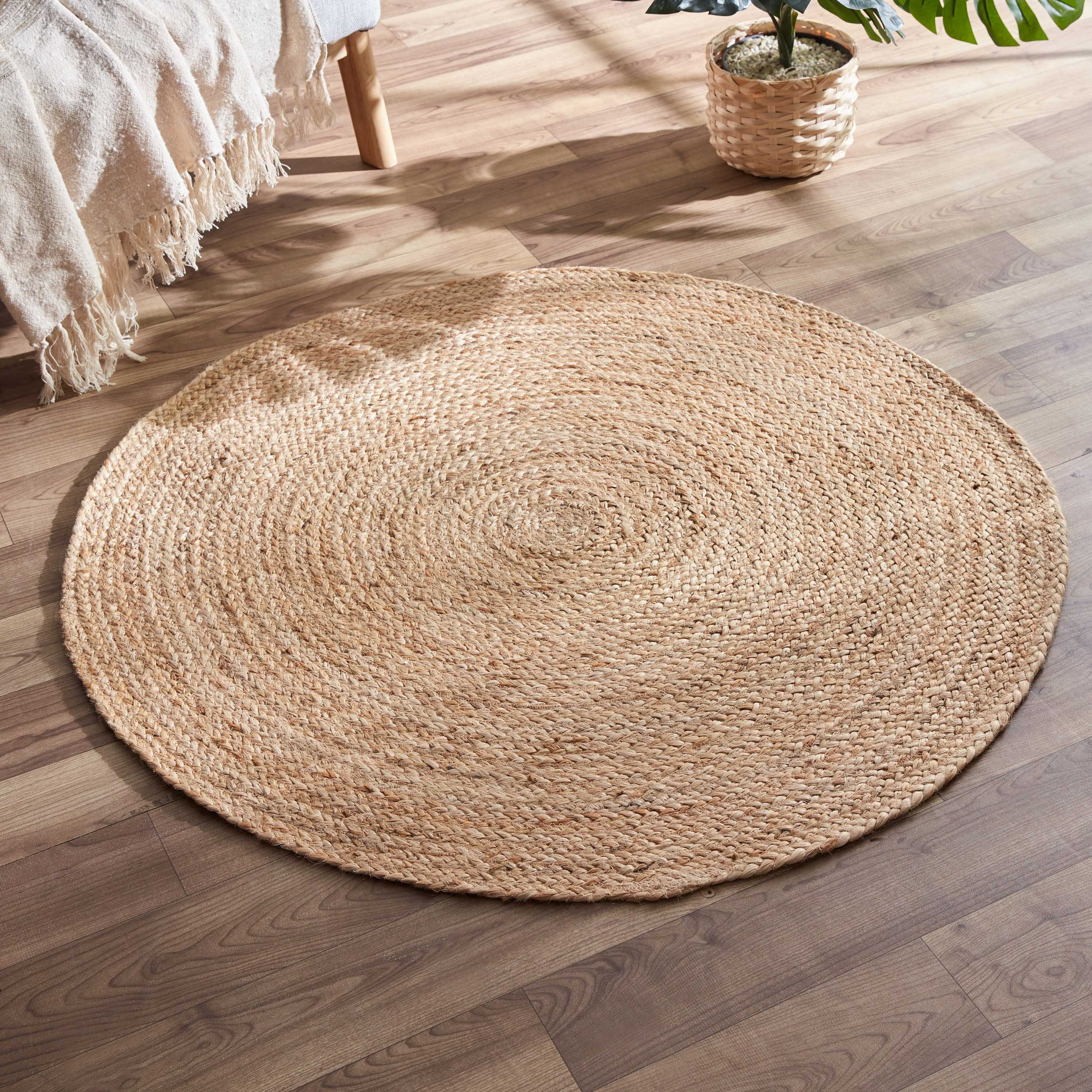 Natura Round Hand Braided Jute Rug - 90 cm-hbxdecorandfurnishings-floorcoverings-rugs-image-2