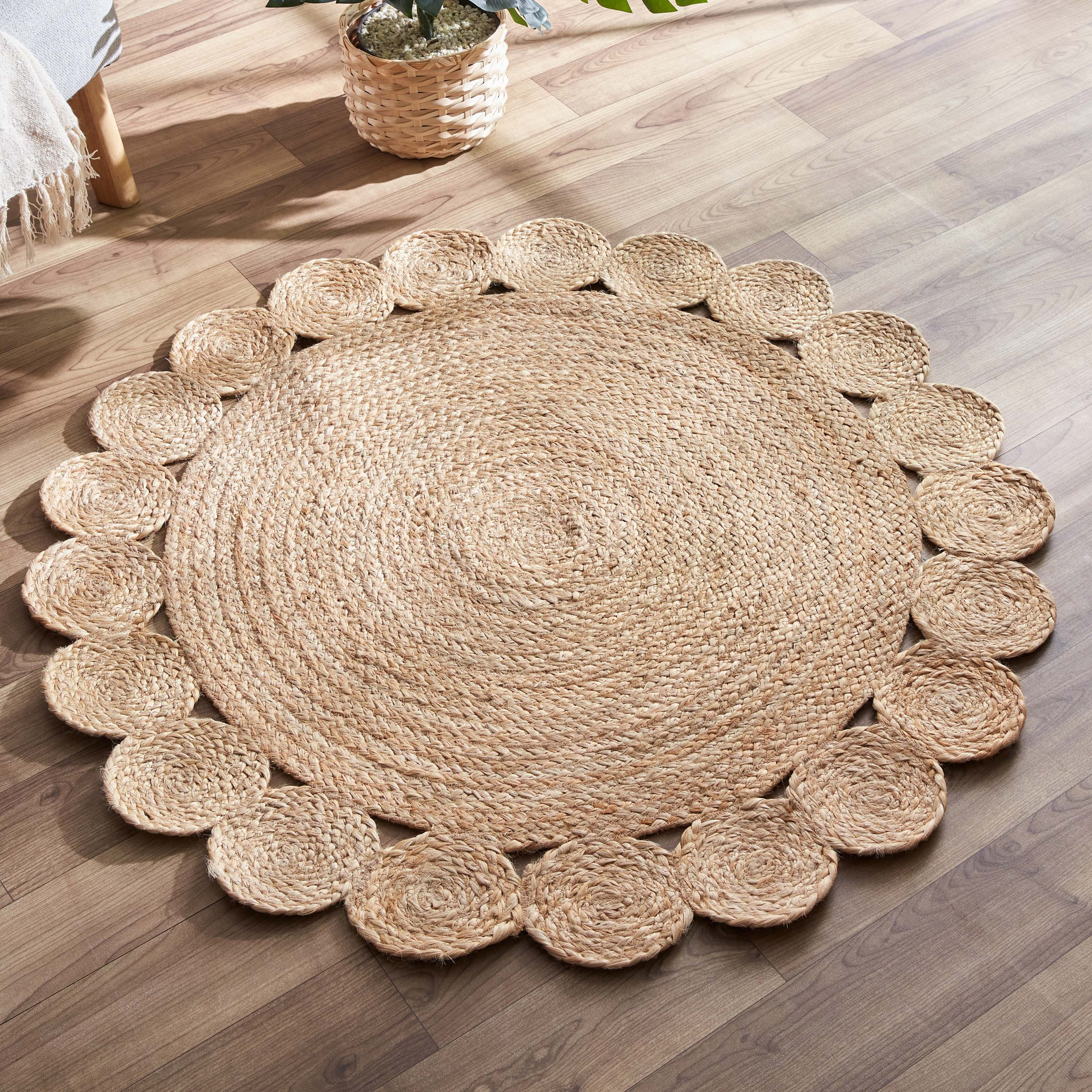 Natura Tapis Round Hand Braided Jute Rug- 90 cm-hbxdecorandfurnishings-floorcoverings-rugs-image-2