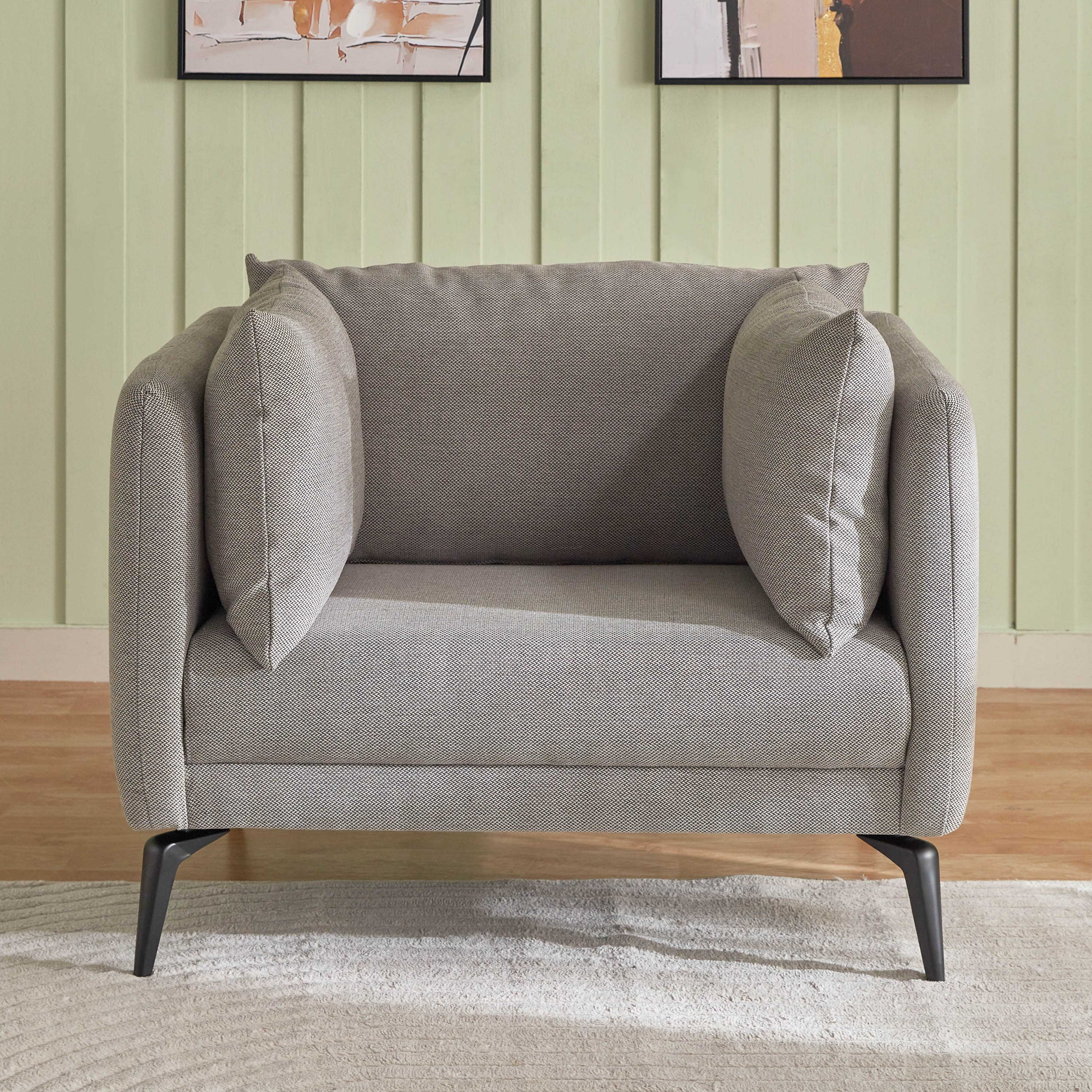 مقعد قماش بمساند ذراعين مع وسادتين من هاربر-hbxlivingroom-sofasandarmchairs-sofas-image-2