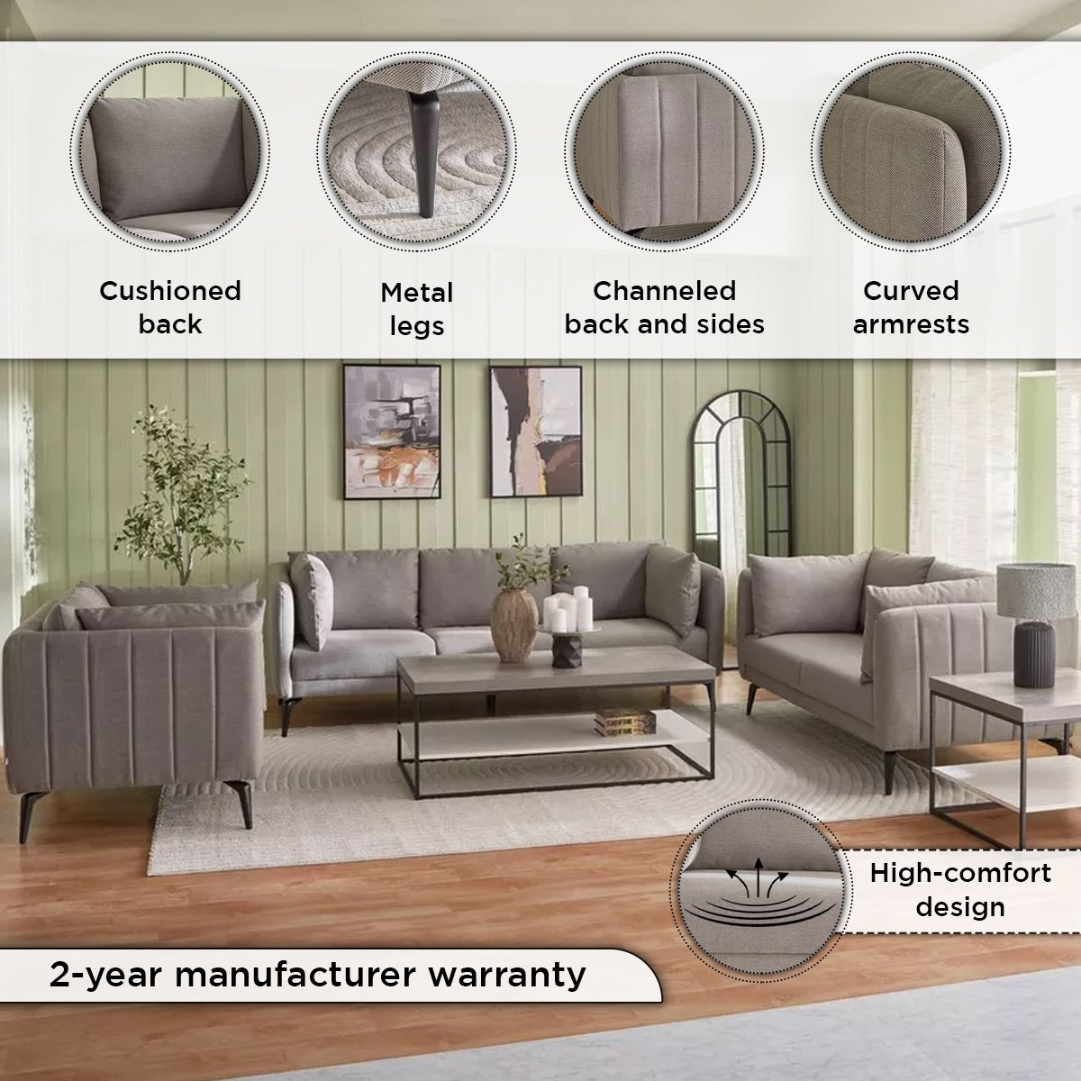 مقعد قماش بمساند ذراعين مع وسادتين من هاربر-hbxlivingroom-sofasandarmchairs-sofas-image-4