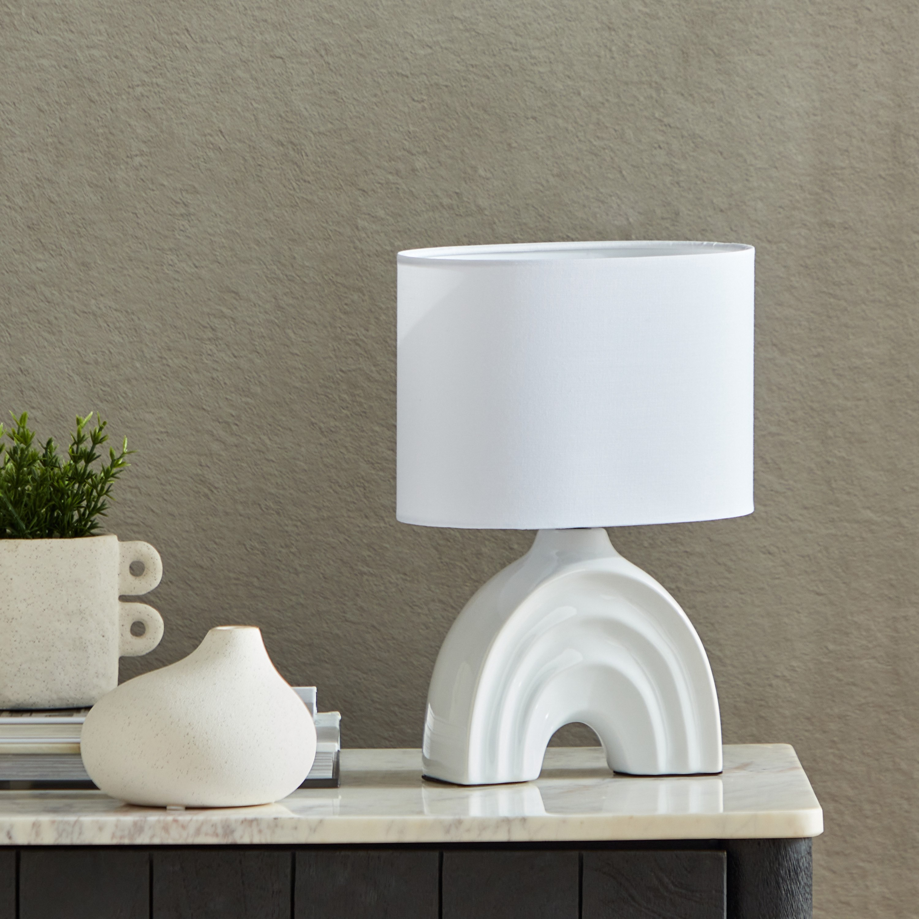 مصباح طاولة سيراميك من كاسبيان - 21.5x21.5x30 سم-hbxlivingroom-lighting-tablelamps-image-1