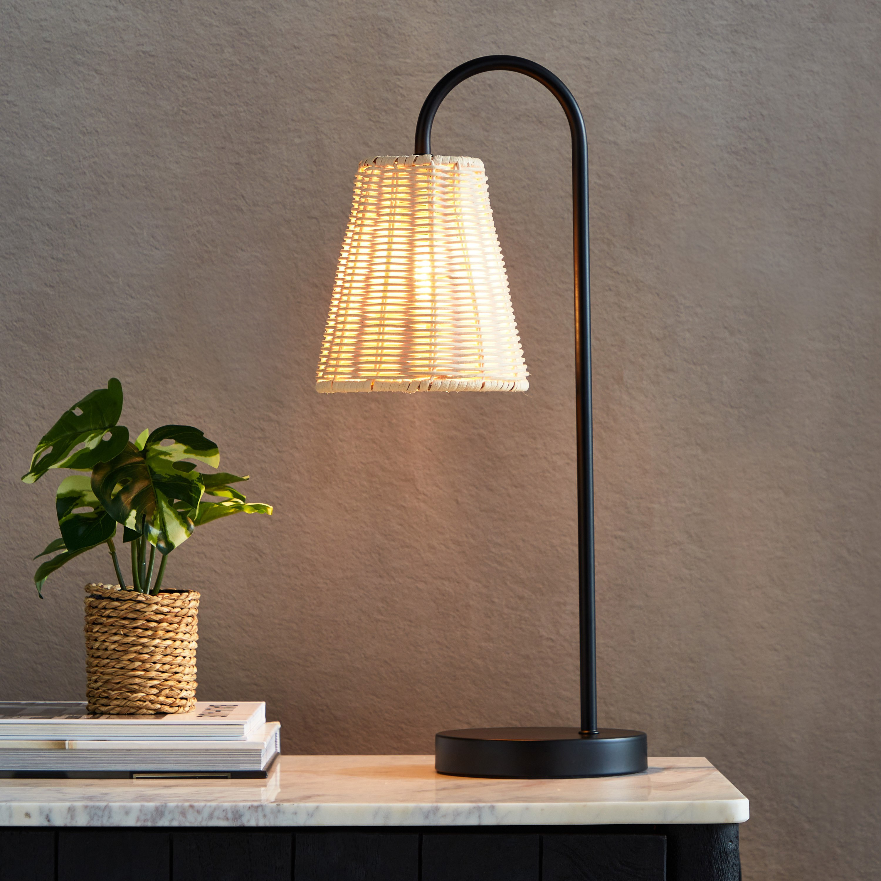 Rattan on sale table lamps