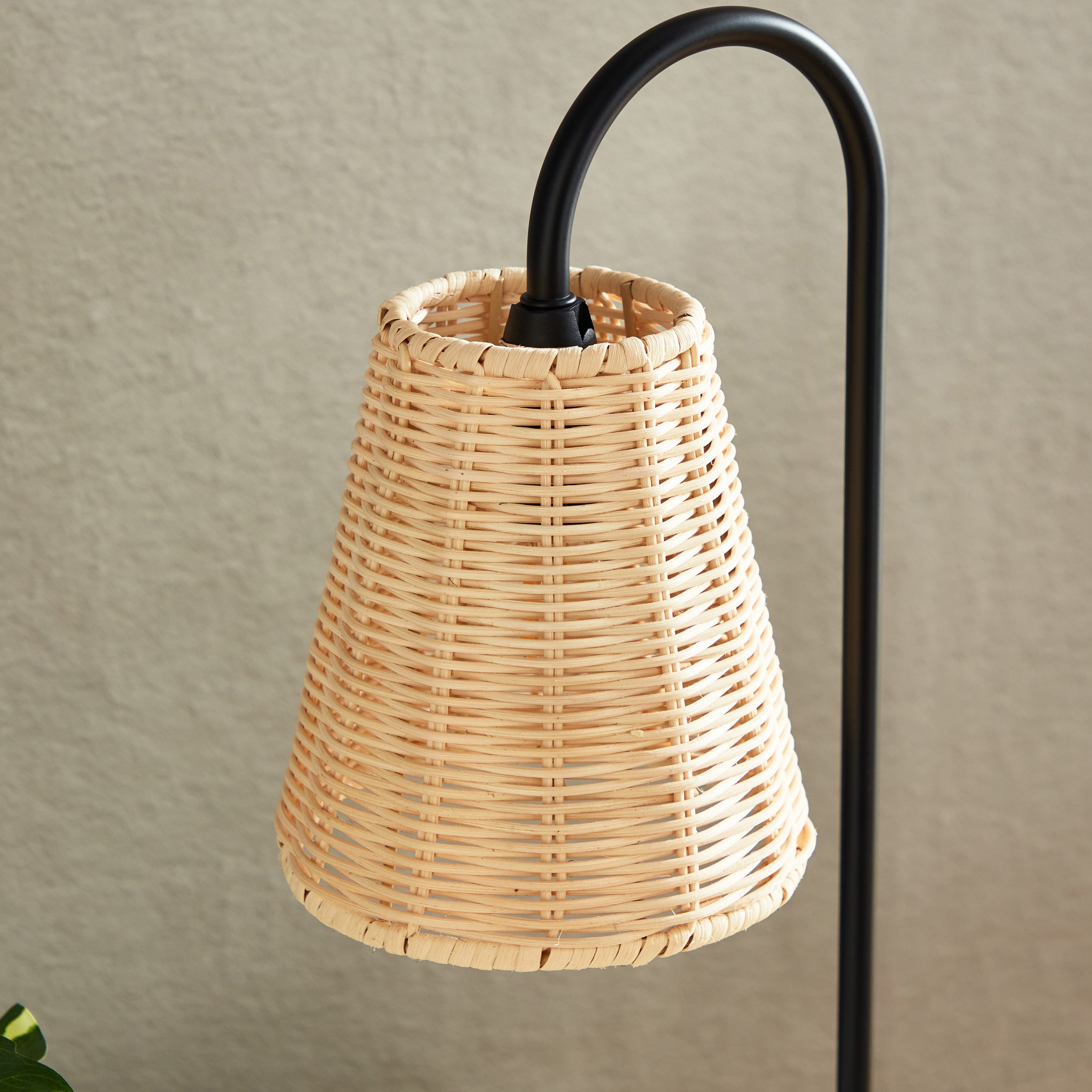 Caspian Metal Rattan Table Lamp - 24x15x51 cm-hbxlivingroom-lighting-tablelamps-image-3