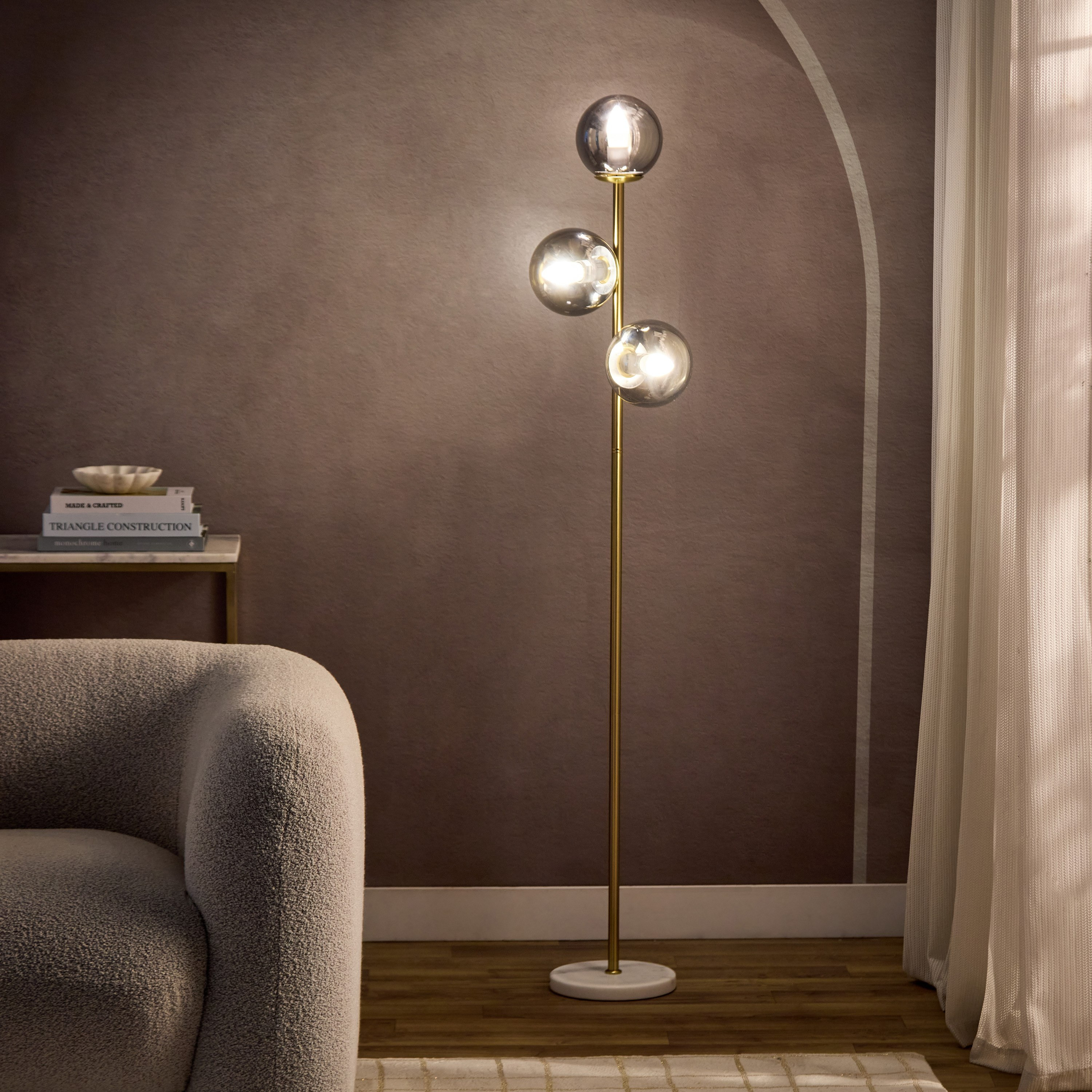 مصباح أرضي بقاعدة رخامية من ماريشا - 155 سم-hbxhomeware-hbxdecorandfurnishings-image-2