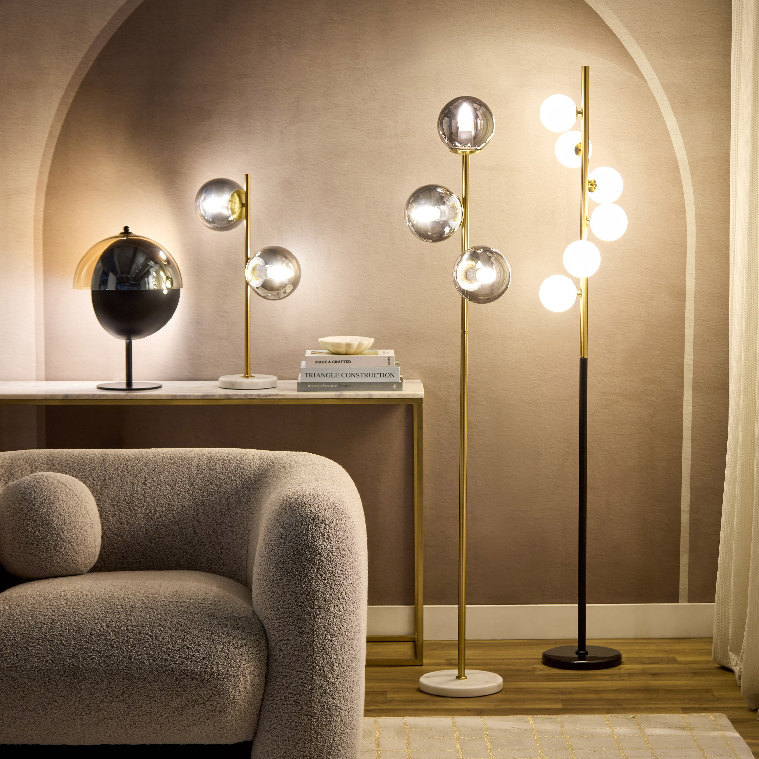 مصباح طاولة زجاج ومعدن من ماريشا - 30x44 سم-hbxlivingroom-lighting-tablelamps-image-4