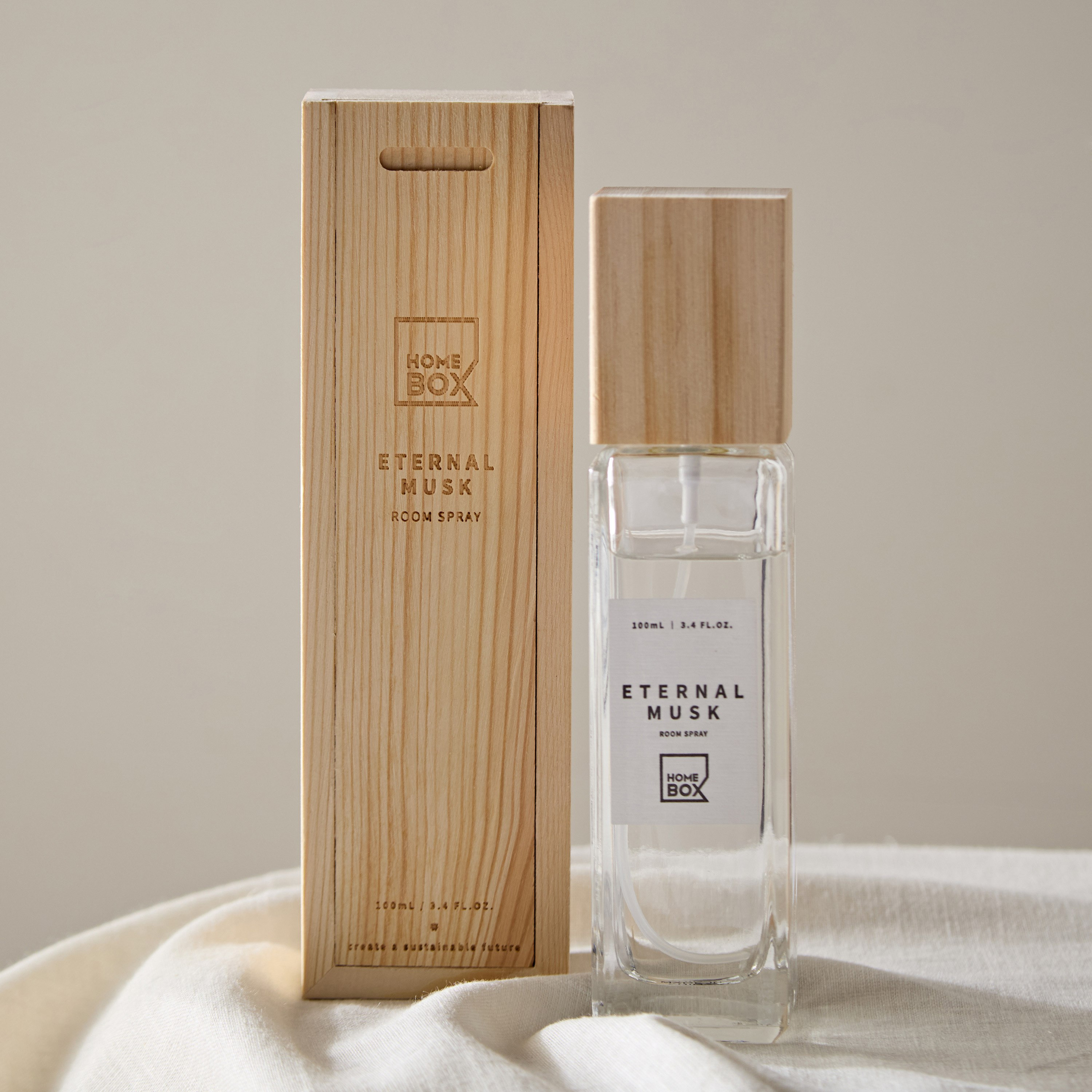 معطر غرف إيتيرنال مسك بغطاء خشبي من إيدن - 100 مل-hbxdecorandfurnishings-homefragrance-roomfreshnersandaromamist-image-1