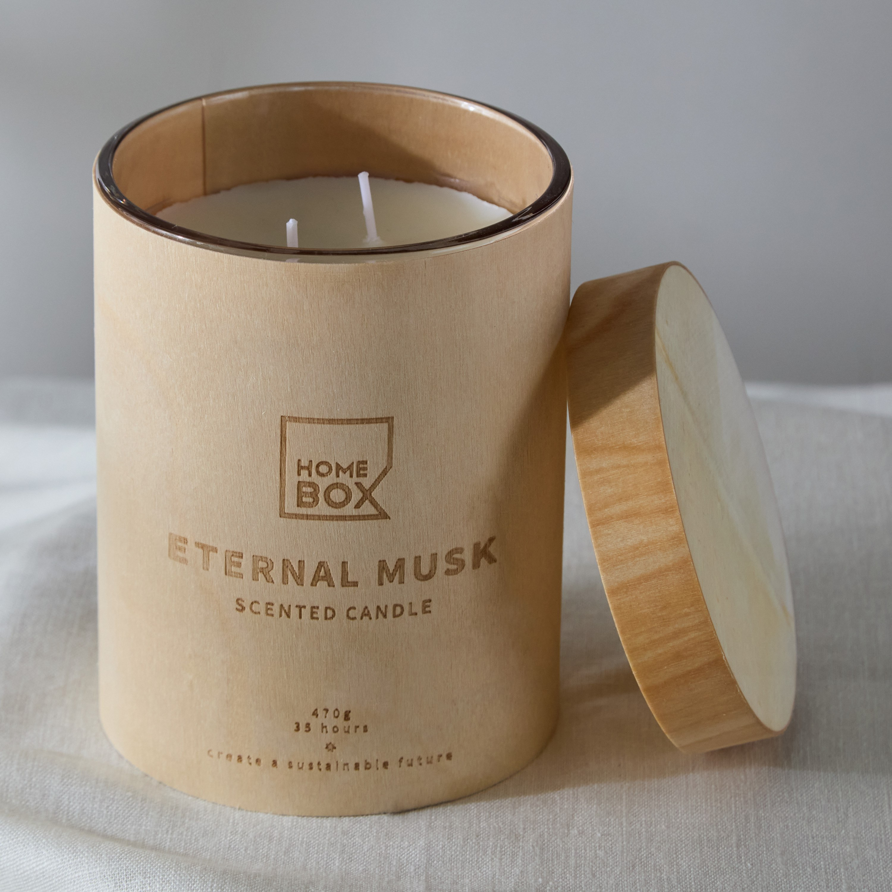 جرة شمع خشبية إيترنال مسك من إيدن - 470 جم-hbxlivingroom-decorandaccessories-candles-image-1
