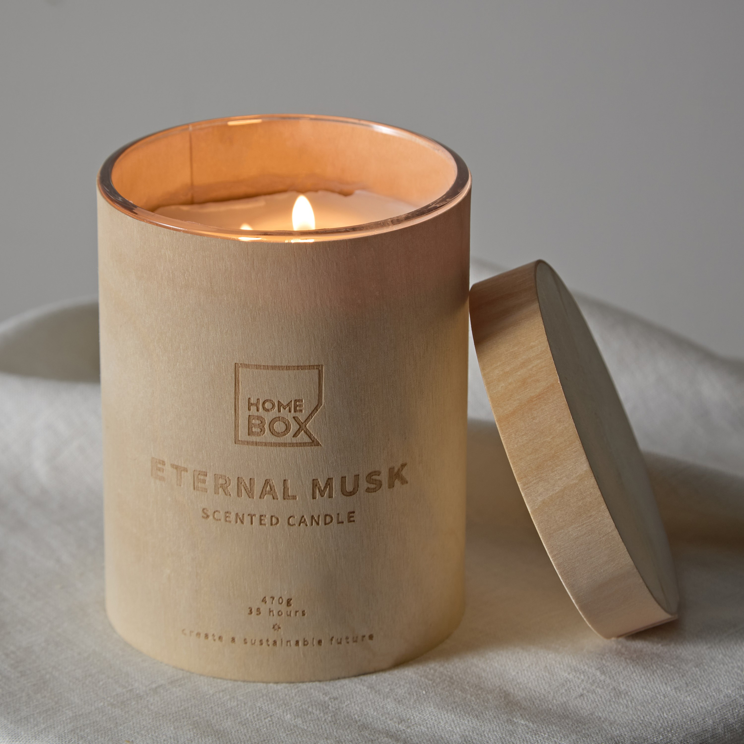 جرة شمع خشبية إيترنال مسك من إيدن - 470 جم-hbxlivingroom-decorandaccessories-candles-image-2