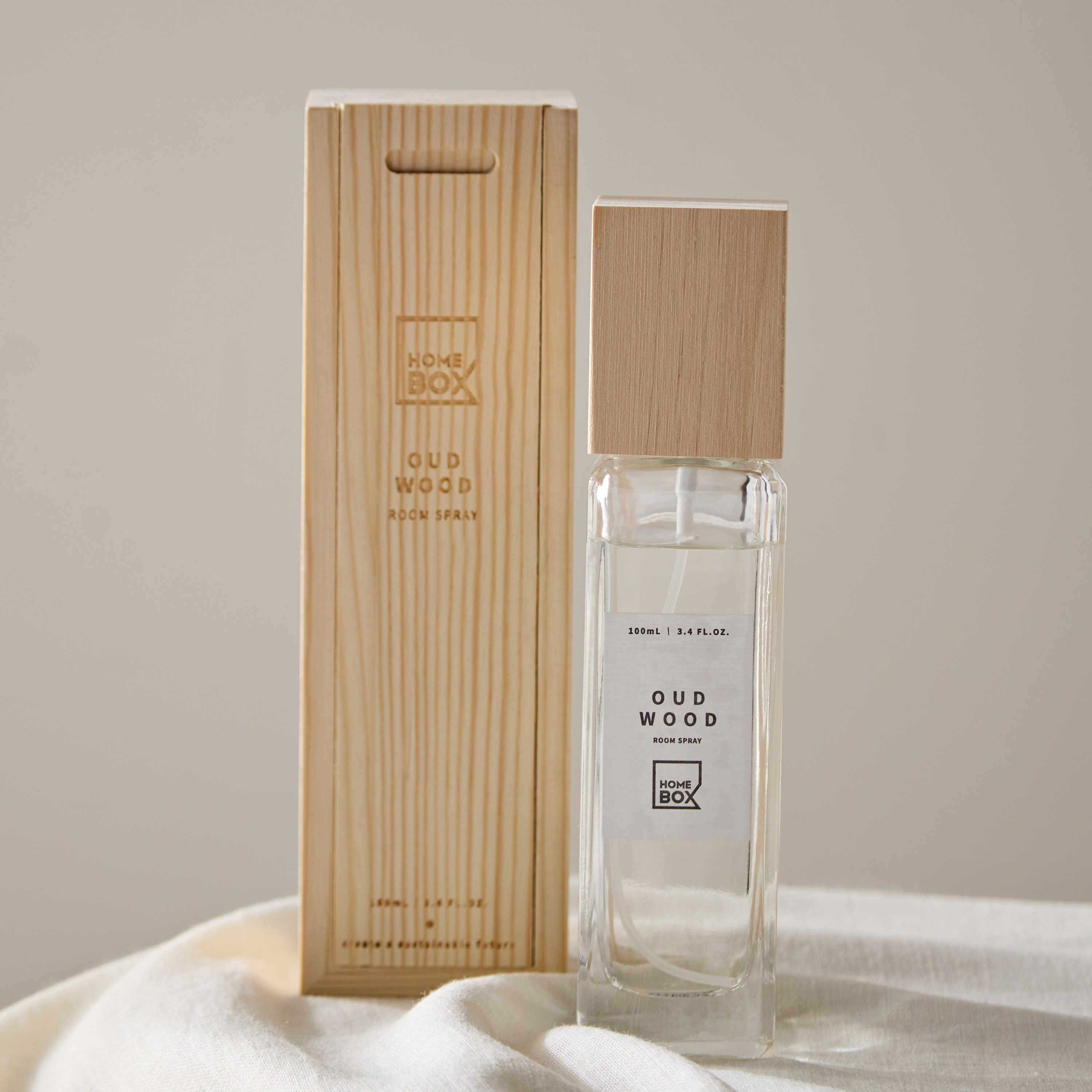 بخاخ معطر غرف خشب العود بغطاء خشبي من إيدن - 100 مل-hbxdecorandfurnishings-homefragrance-roomfreshnersandaromamist-image-1