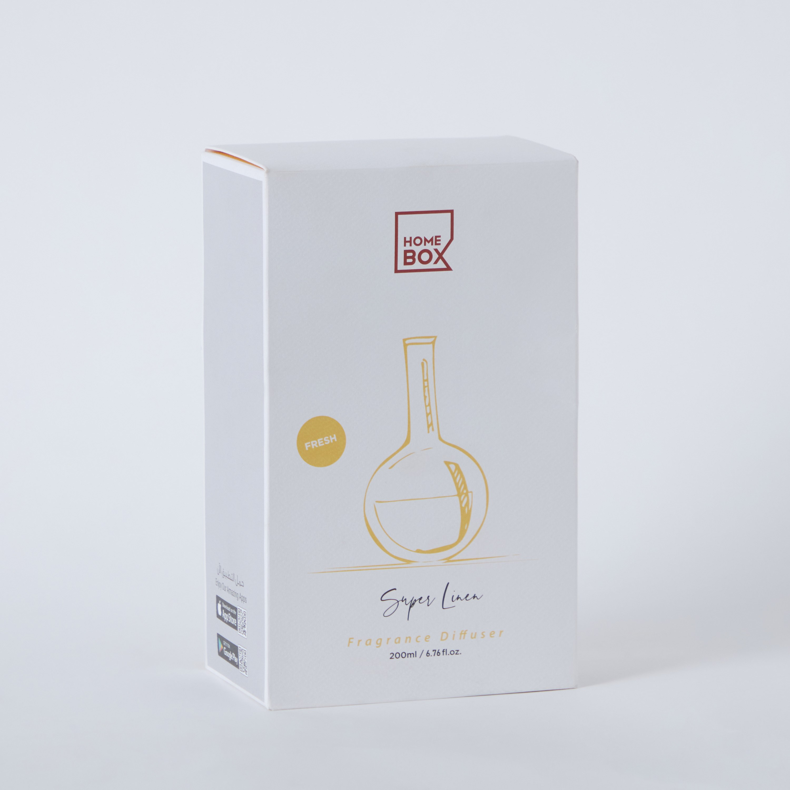 طقم موزع عطور أعواد سوبر لينين وزيت يمكن إعادة تعبئته مع جرة زجاجية قطعتين من إيدين - 100 مل-hbxbedroom-homefragrance-diffusers-image-4