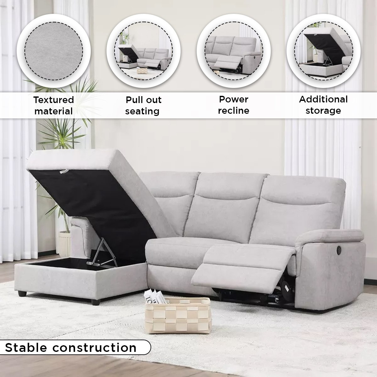 كنبة ركنية يسار 3 مقاعد قماش بخاصية الاسترخاء القابل للضبط ومساحة تخزين من أوبرا-hbxlivingroom-sofasandarmchairs-cornersofas-image-6