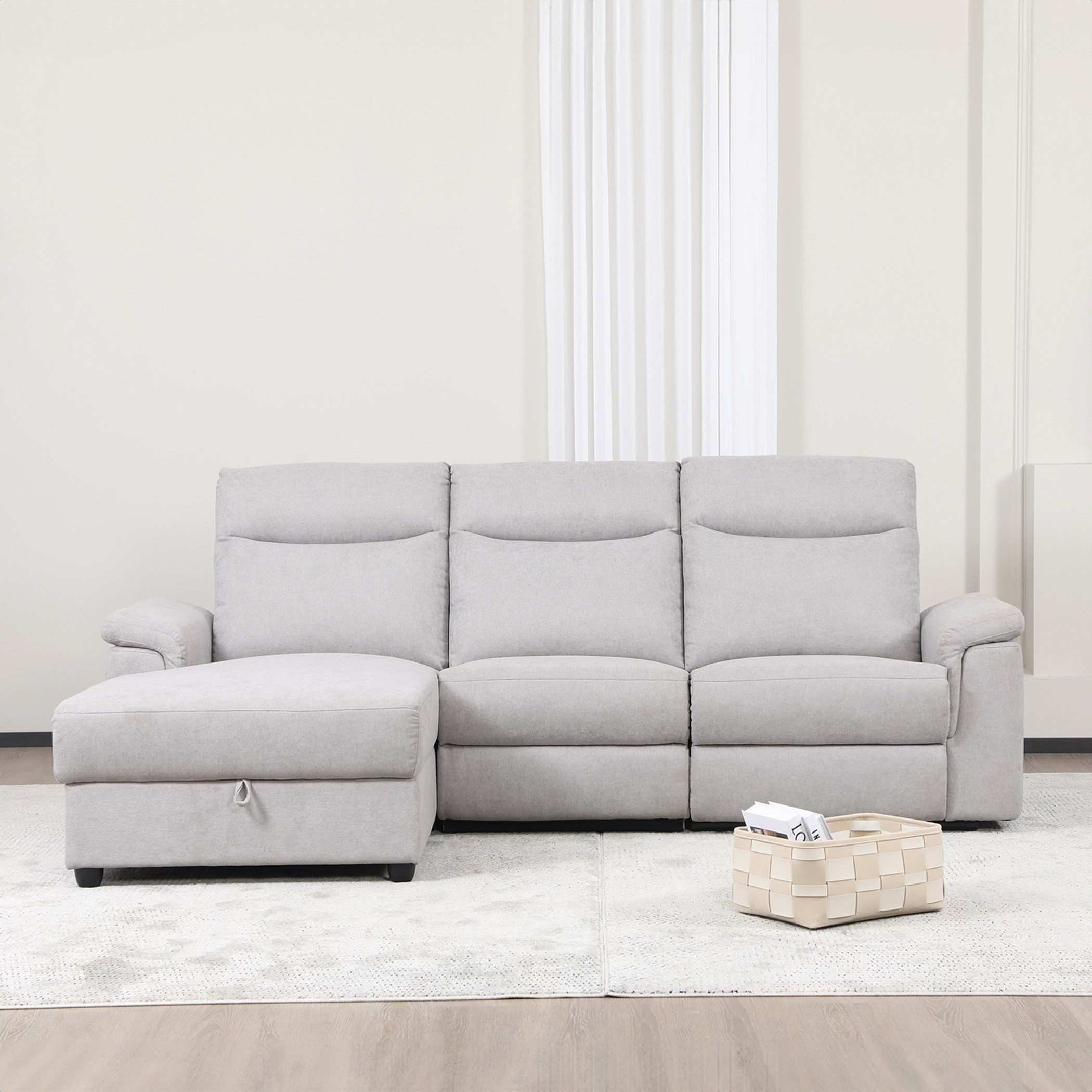 كنبة ركنية يسار 3 مقاعد قماش بخاصية الاسترخاء القابل للضبط ومساحة تخزين من أوبرا-hbxlivingroom-sofasandarmchairs-cornersofas-image-2