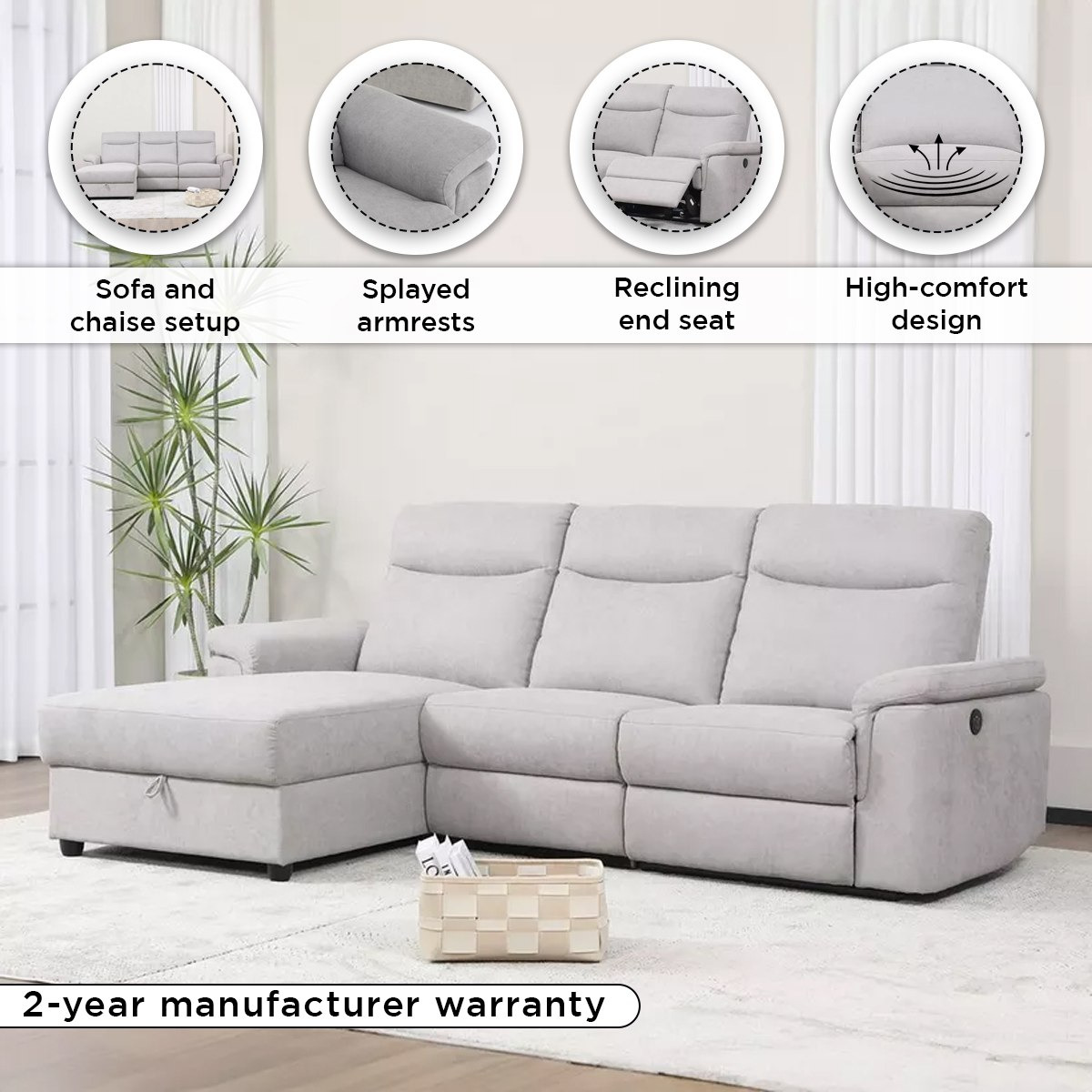 كنبة ركنية يسار 3 مقاعد قماش بخاصية الاسترخاء القابل للضبط ومساحة تخزين من أوبرا-hbxlivingroom-sofasandarmchairs-cornersofas-image-4