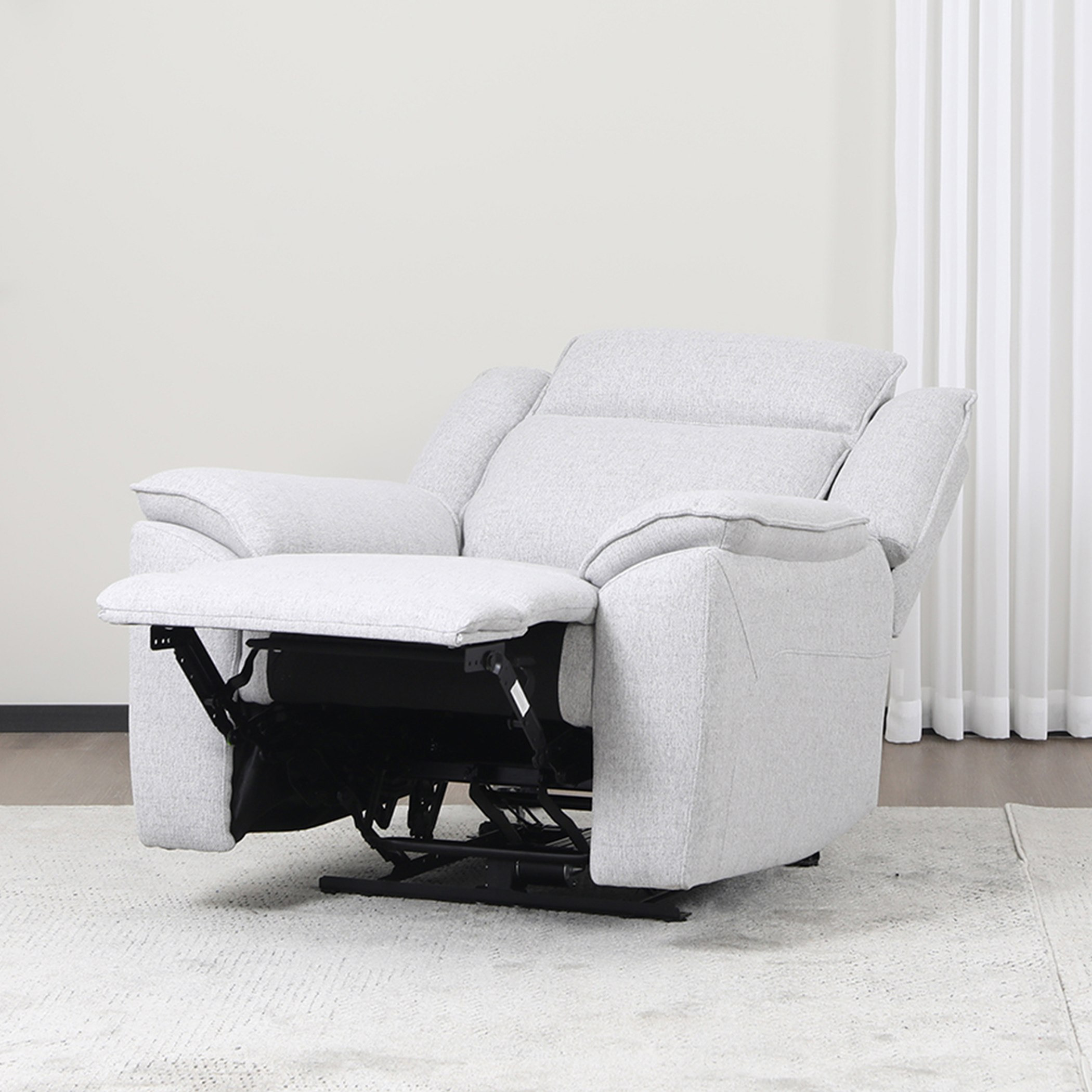 كرسي استرخاء قماش بمساند ذراعين قابل للضبط بالطاقة الكهربائية من أوريم-hbxfurniture-sofasandarmchairs-reclinersofas-image-4
