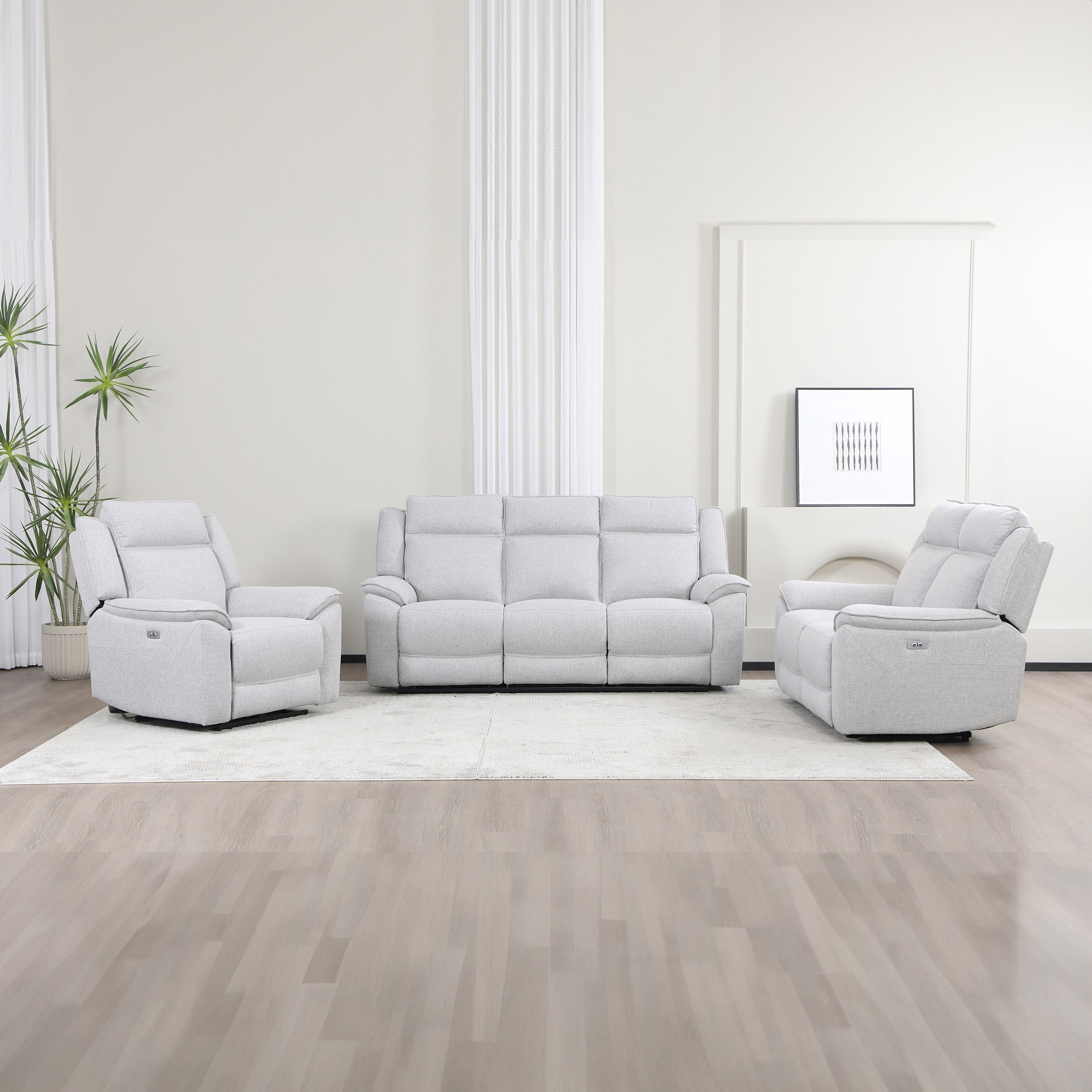 كرسي استرخاء قماش بمساند ذراعين قابل للضبط بالطاقة الكهربائية من أوريم-hbxfurniture-sofasandarmchairs-reclinersofas-image-8