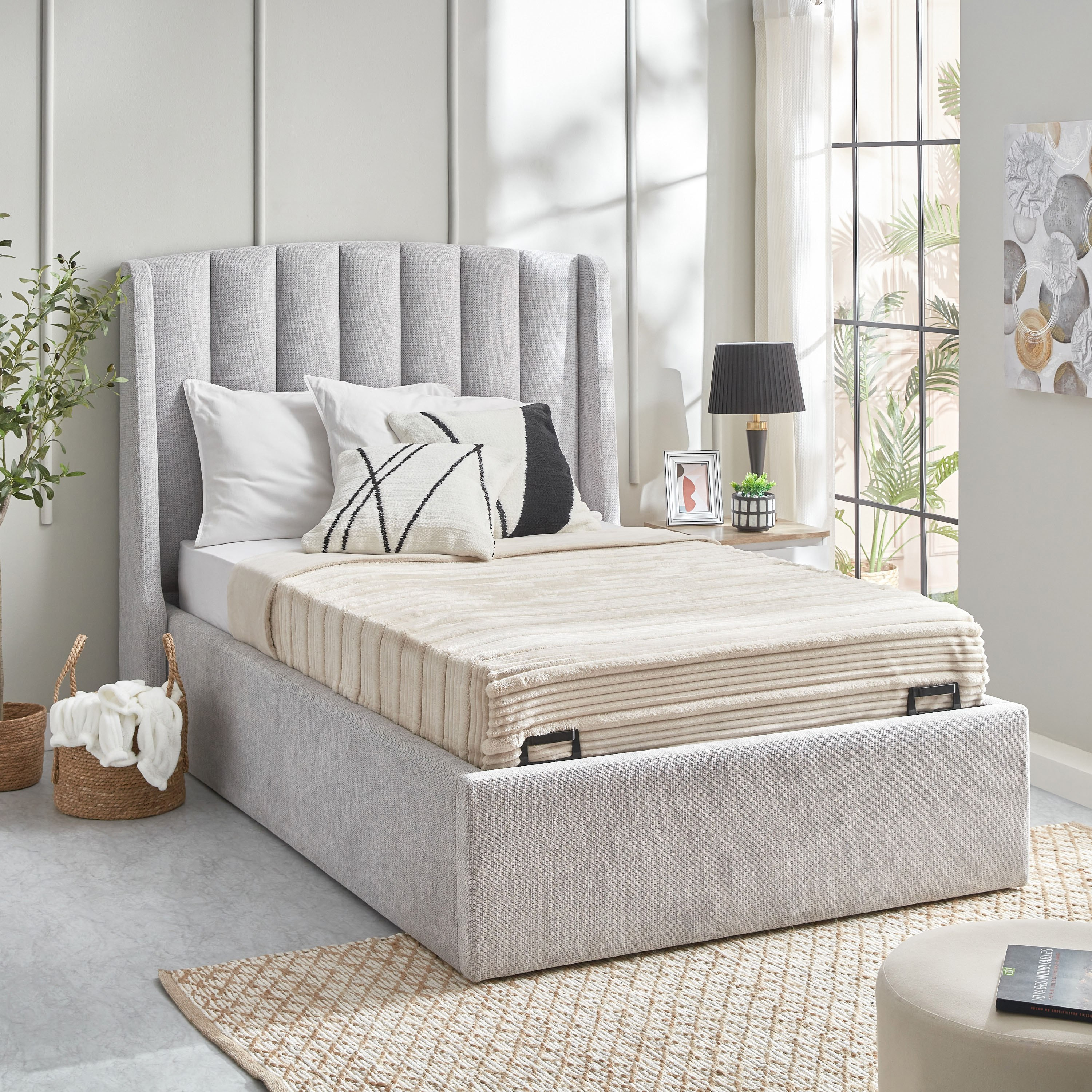 Twin tufted store bed