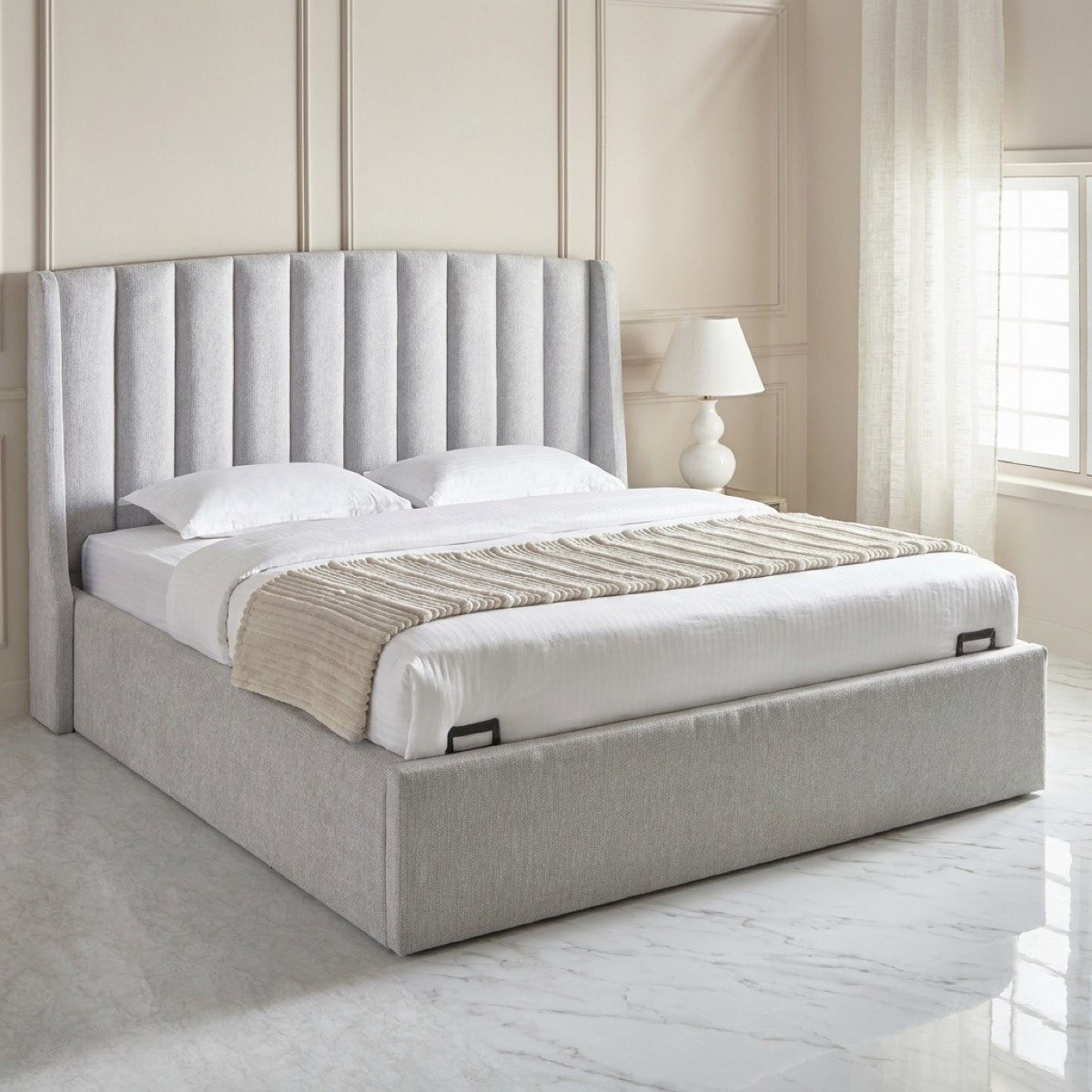 سرير كوين منجد بمساحة تخزين هيدروليكية من ماين لويس - 160x200 سم-hbxbedroom-bedsandbedsets-beds-queen-image-1