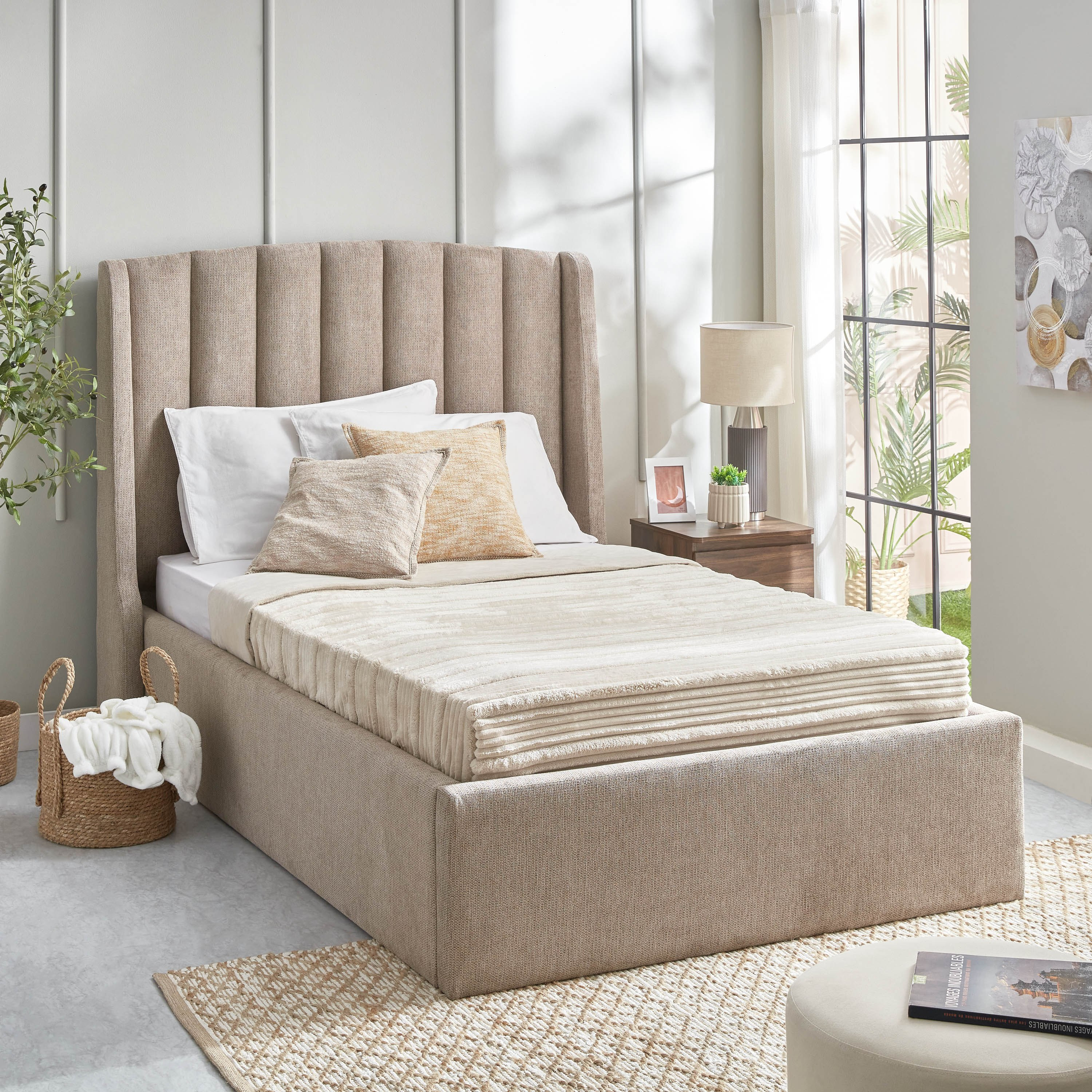 Upholstered shop twin bed