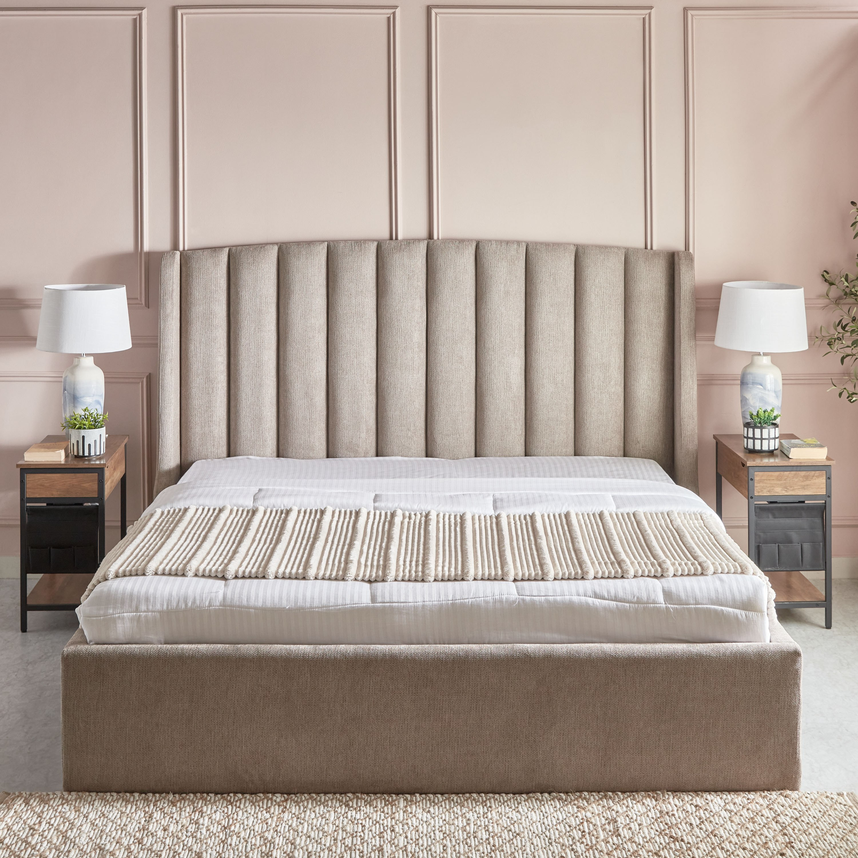 Maine Lewis Upholstered King Bed - 180x200 cm-hbxfurniture-bedsandbedsets-beds-king-image-2