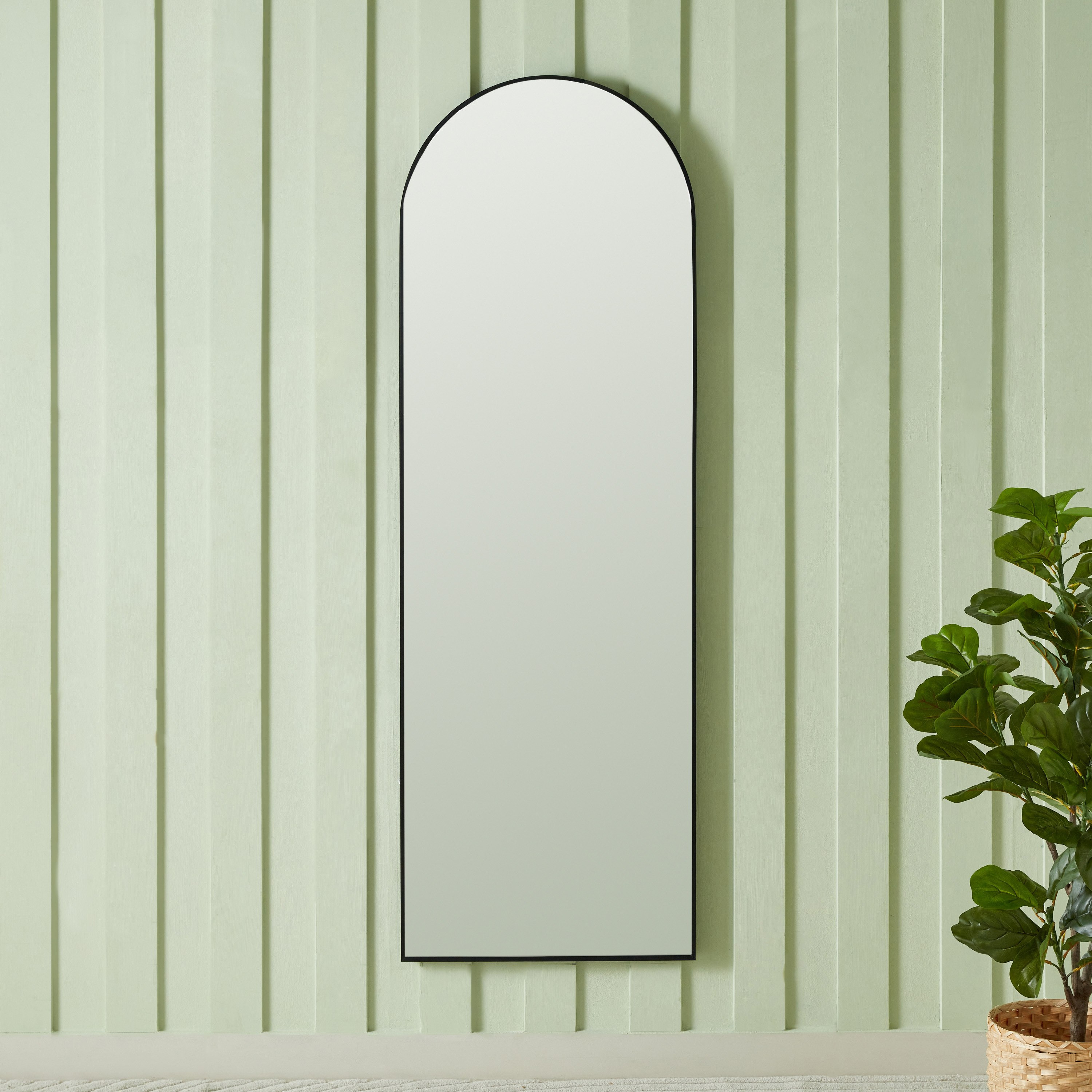 مرآة أرضية بإطار ألومنيوم من سانا - 56x168 سم-hbxhomeware-hbxdecorandfurnishings-image-2
