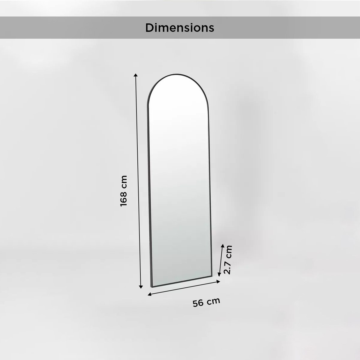 مرآة أرضية بإطار ألومنيوم من سانا - 56x168 سم-hbxhomeware-hbxdecorandfurnishings-image-5