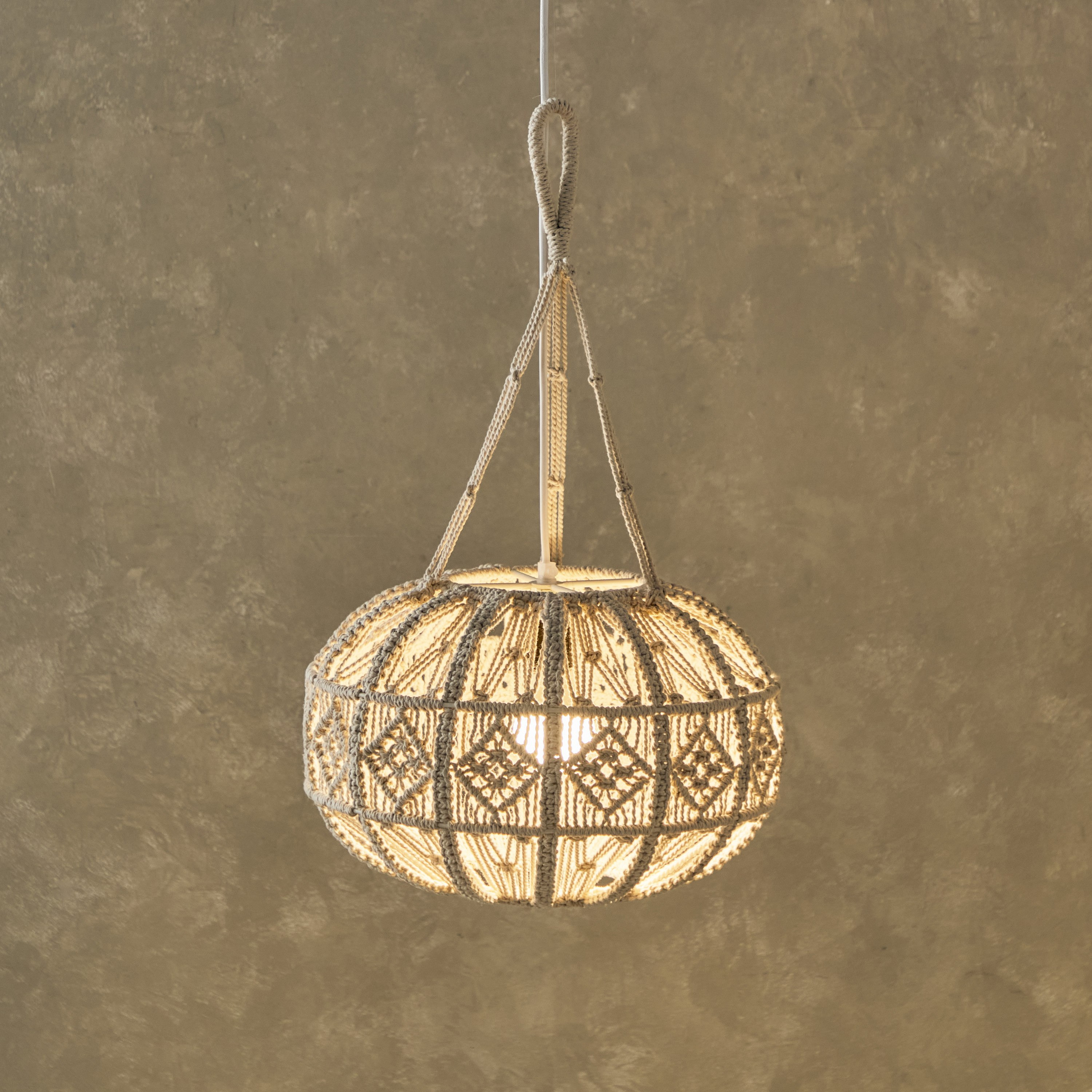Kengston Macrame Hanging Ceiling Lamp - 35x35x23 cm-PROMO_HB_AE_B2G2_011025-image-2