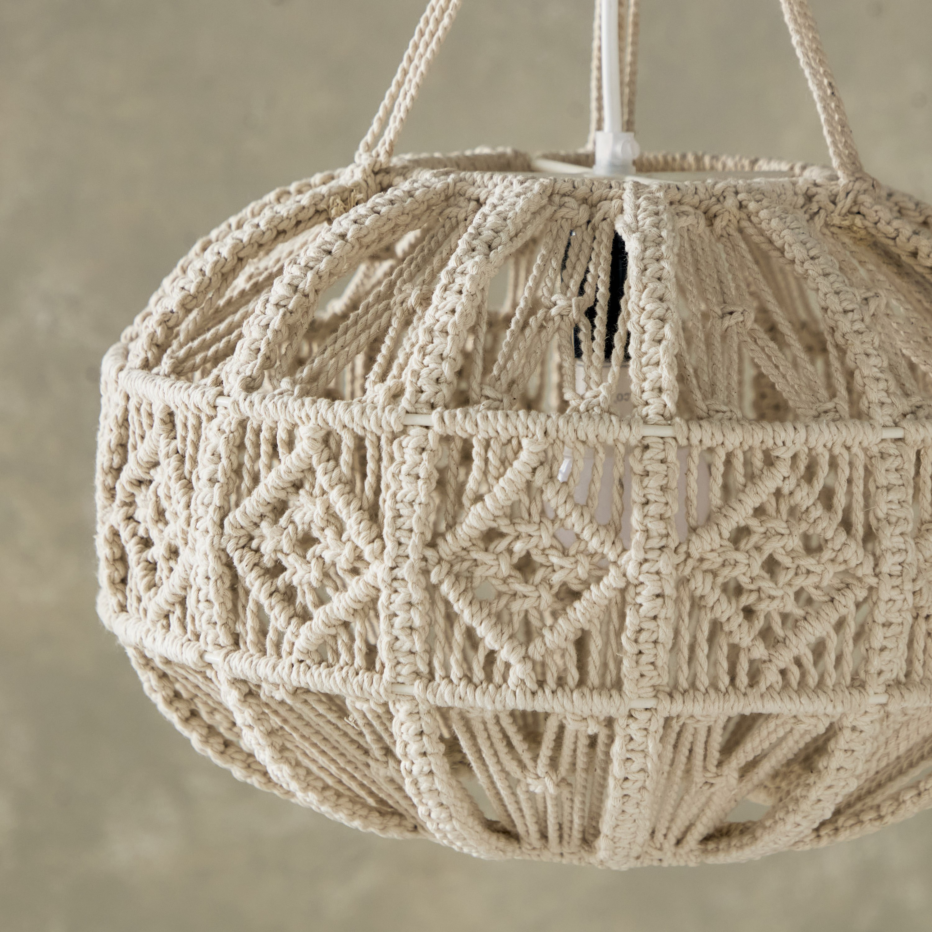 Kengston Macrame Hanging Ceiling Lamp - 35x35x23 cm-PROMO_HB_AE_B2G2_011025-image-3