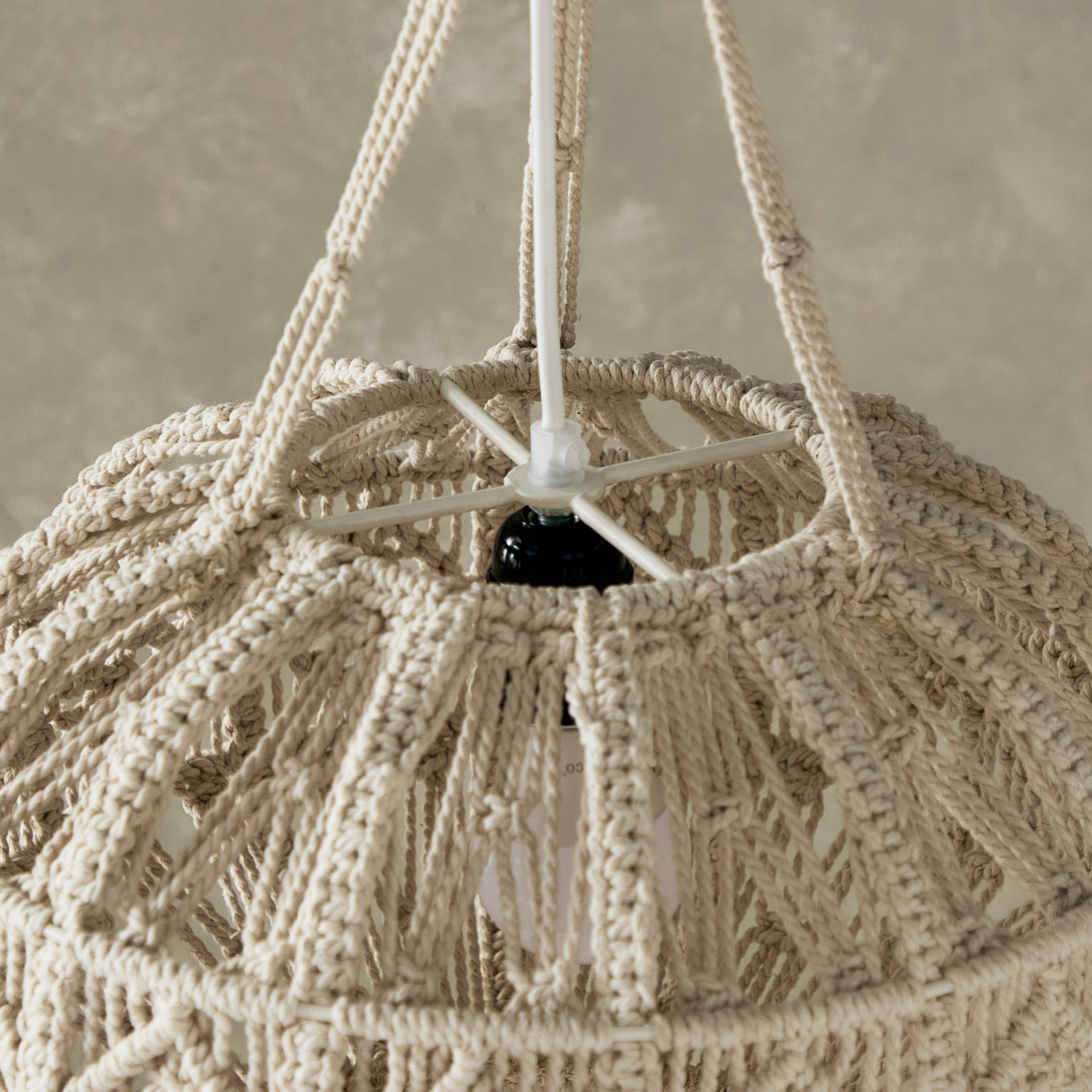 Kengston Macrame Hanging Ceiling Lamp - 35x35x23 cm-PROMO_HB_AE_B2G2_011025-image-4