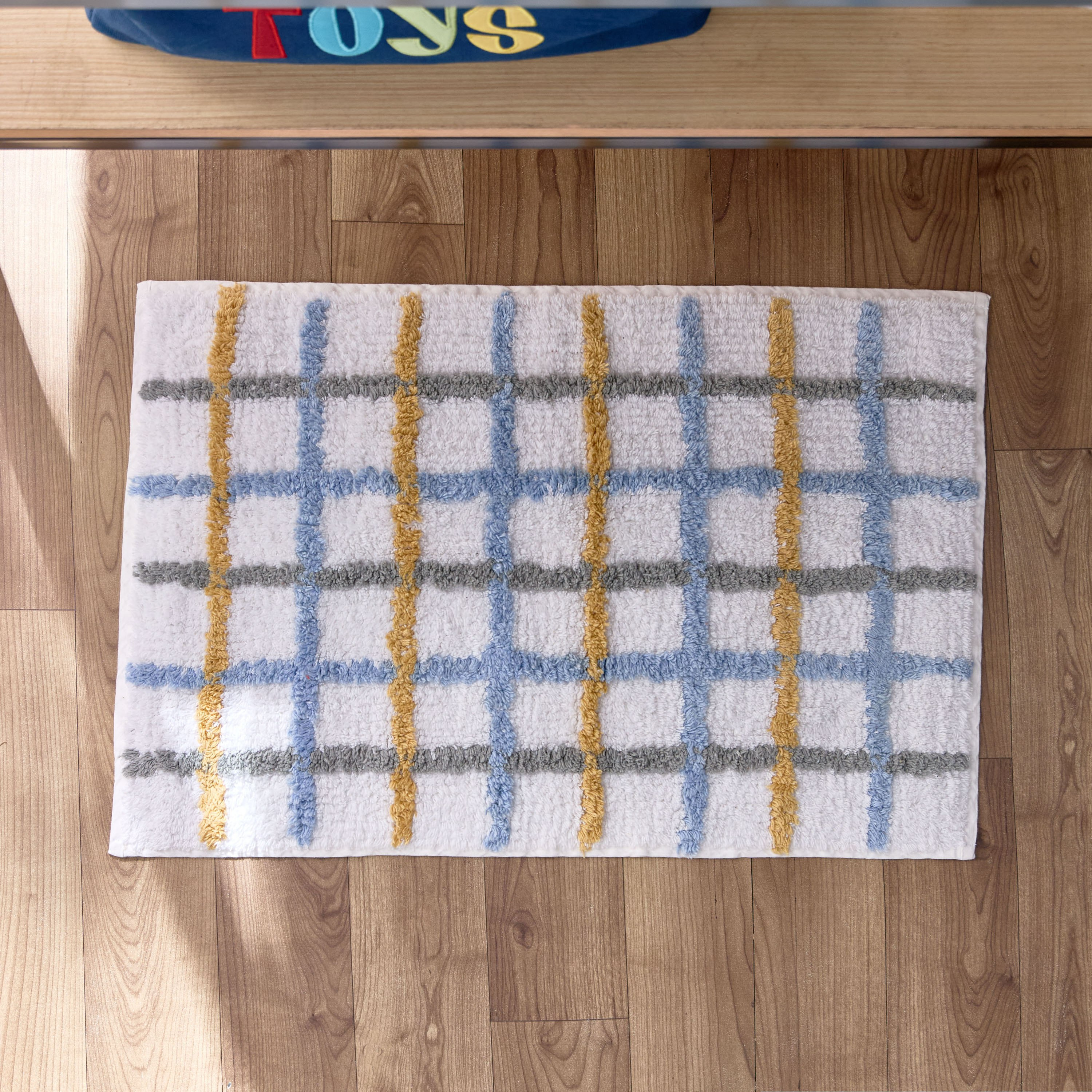 سجادة حمام قطن معنقدة مربعات من أركيد - 40x60 سم-hbxhomeware-kidsessentials-kidsbathmatsandtubmats-image-1