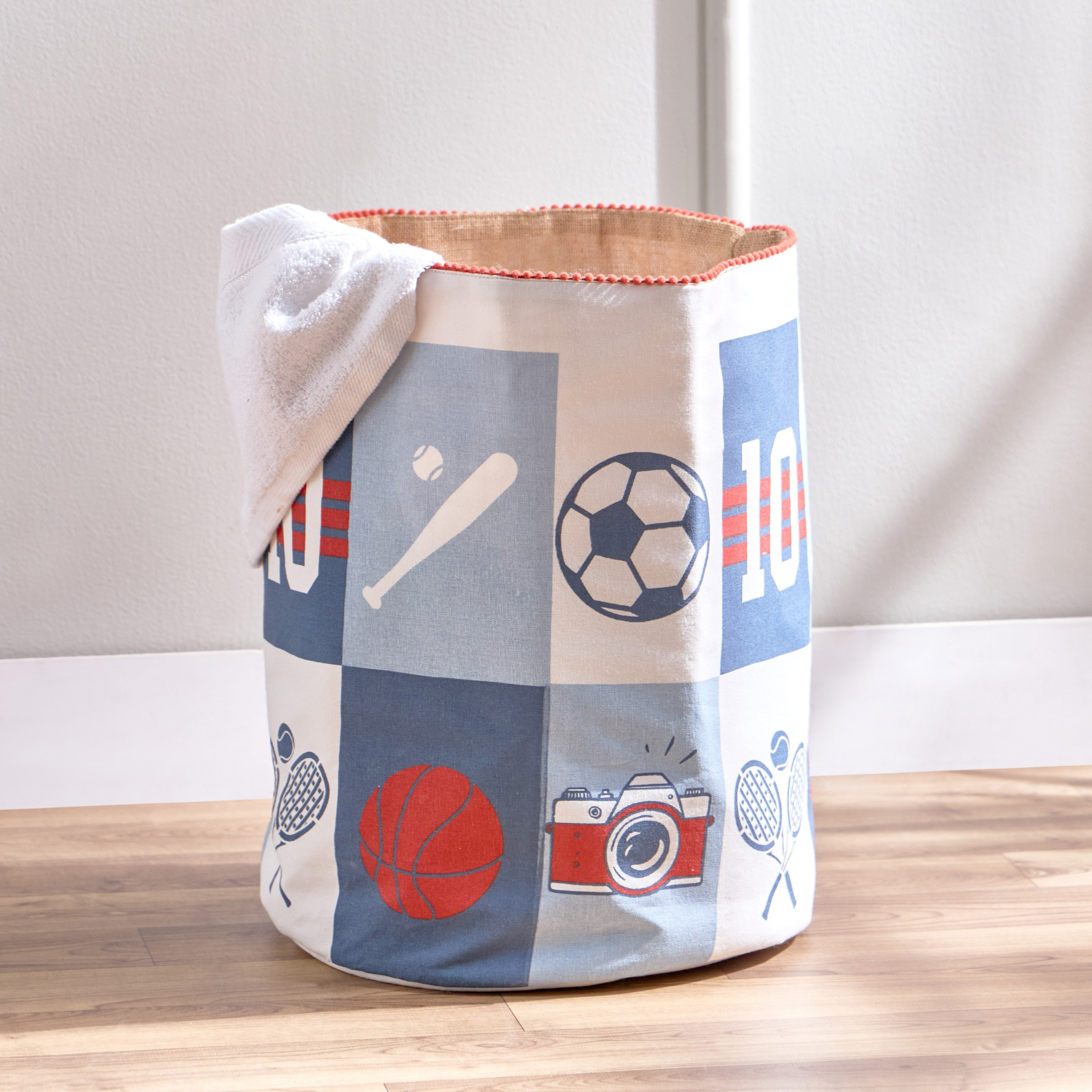 Arcade Hit It Printed Jute Toy Storage Basket - 35x35x40 cm-hbxhomeware-hbxkidsandyouth-image-3