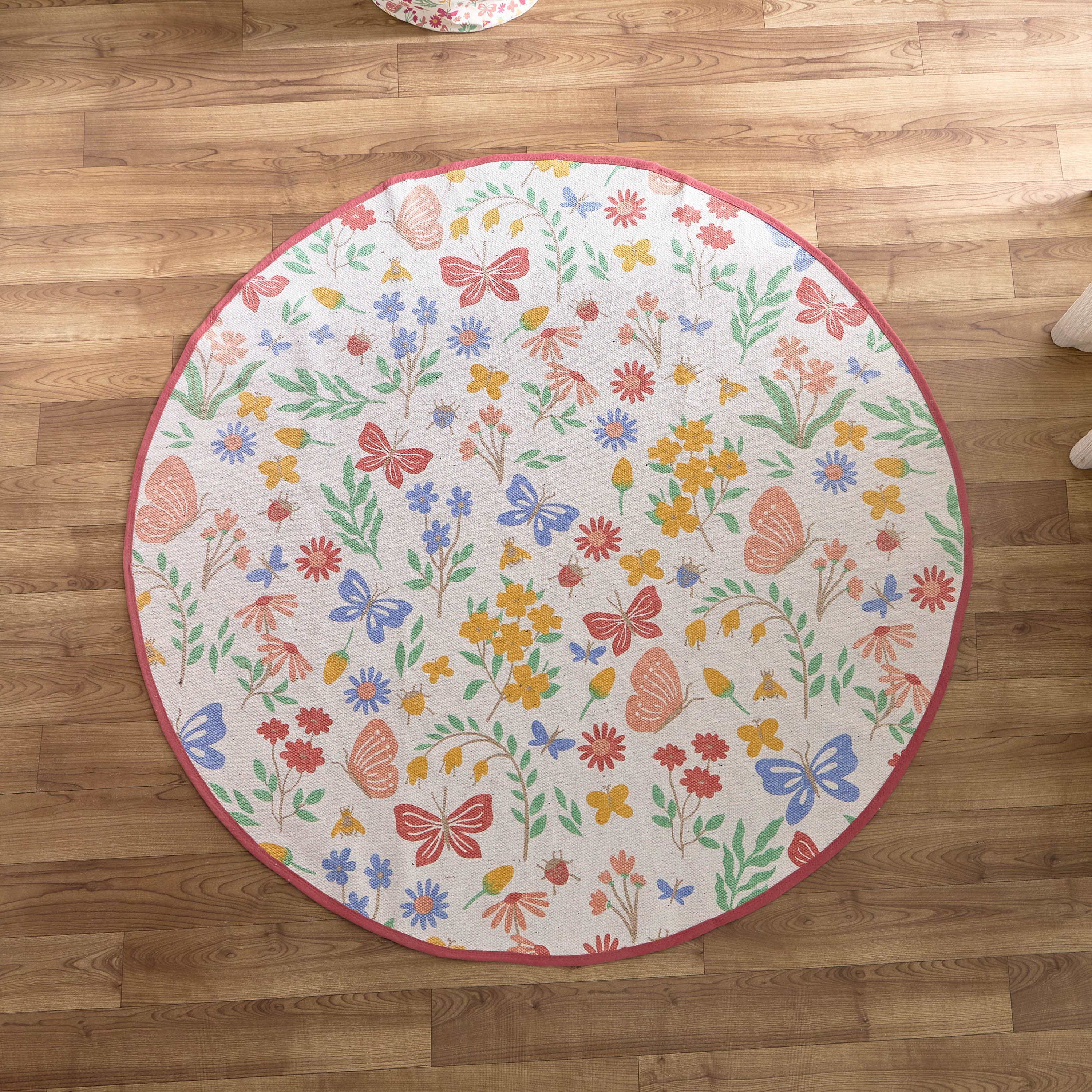 سجادة قطن مستديرة سبرينج تايم من فلاترباي  - 120 سم-hbxdecorandfurnishings-floorcoverings-rugs-image-1