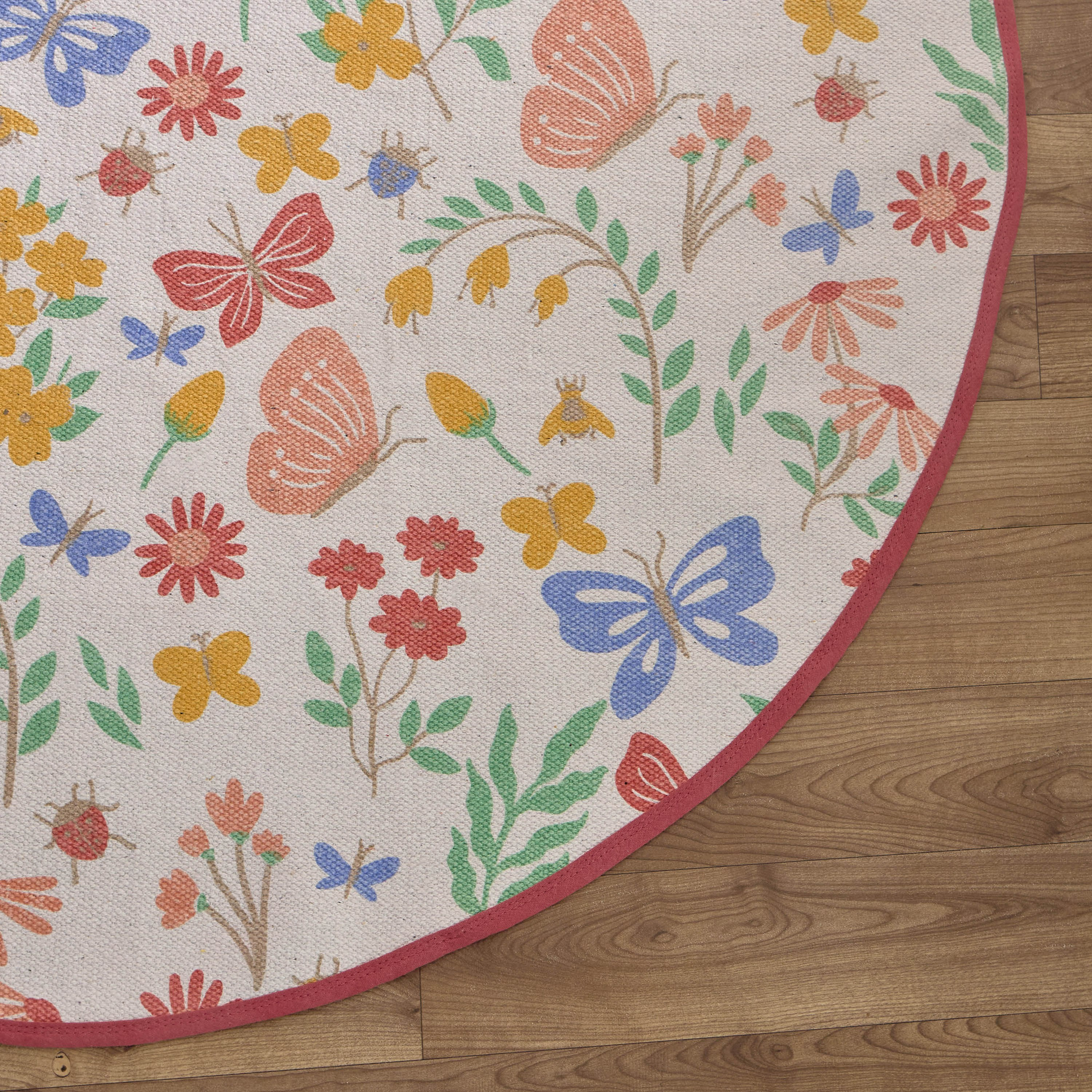 سجادة قطن مستديرة سبرينج تايم من فلاترباي  - 120 سم-hbxdecorandfurnishings-floorcoverings-rugs-image-2