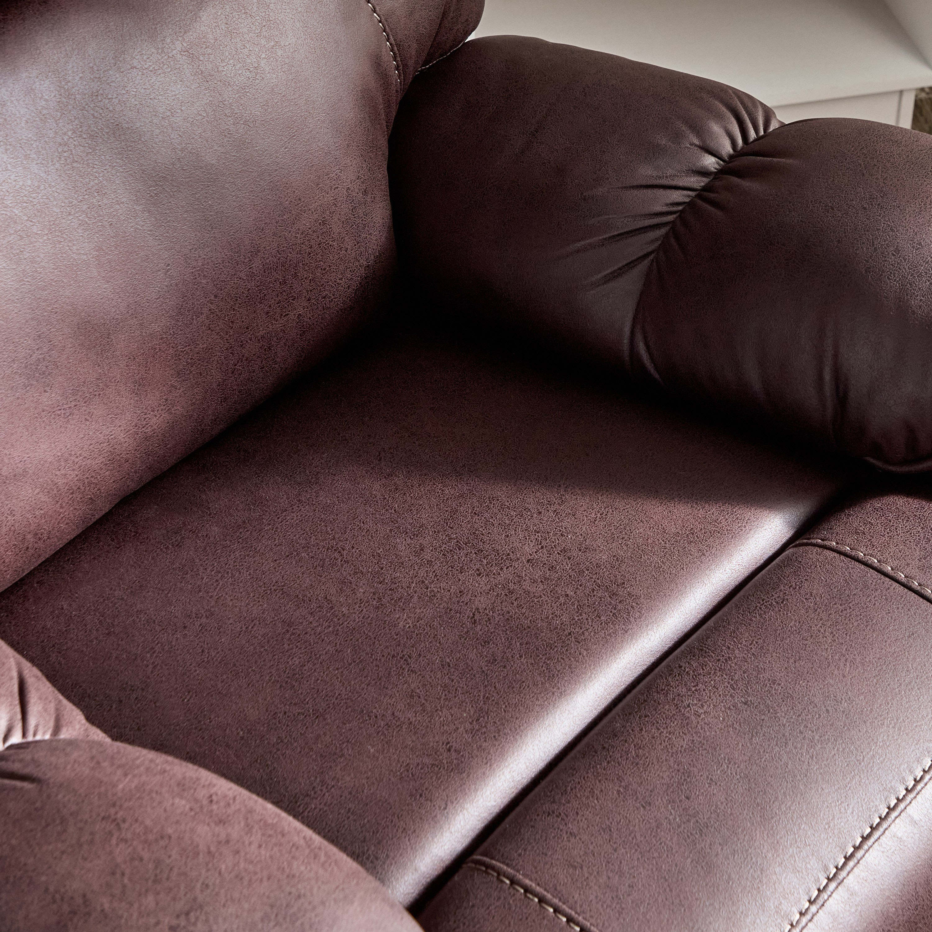 كرسي استرخاء قماش بمظهر جلد ومساند ذراعين مع وظيفة دوران وهزاز من غابون-hbxfurniture-sofasandarmchairs-reclinersofas-image-7