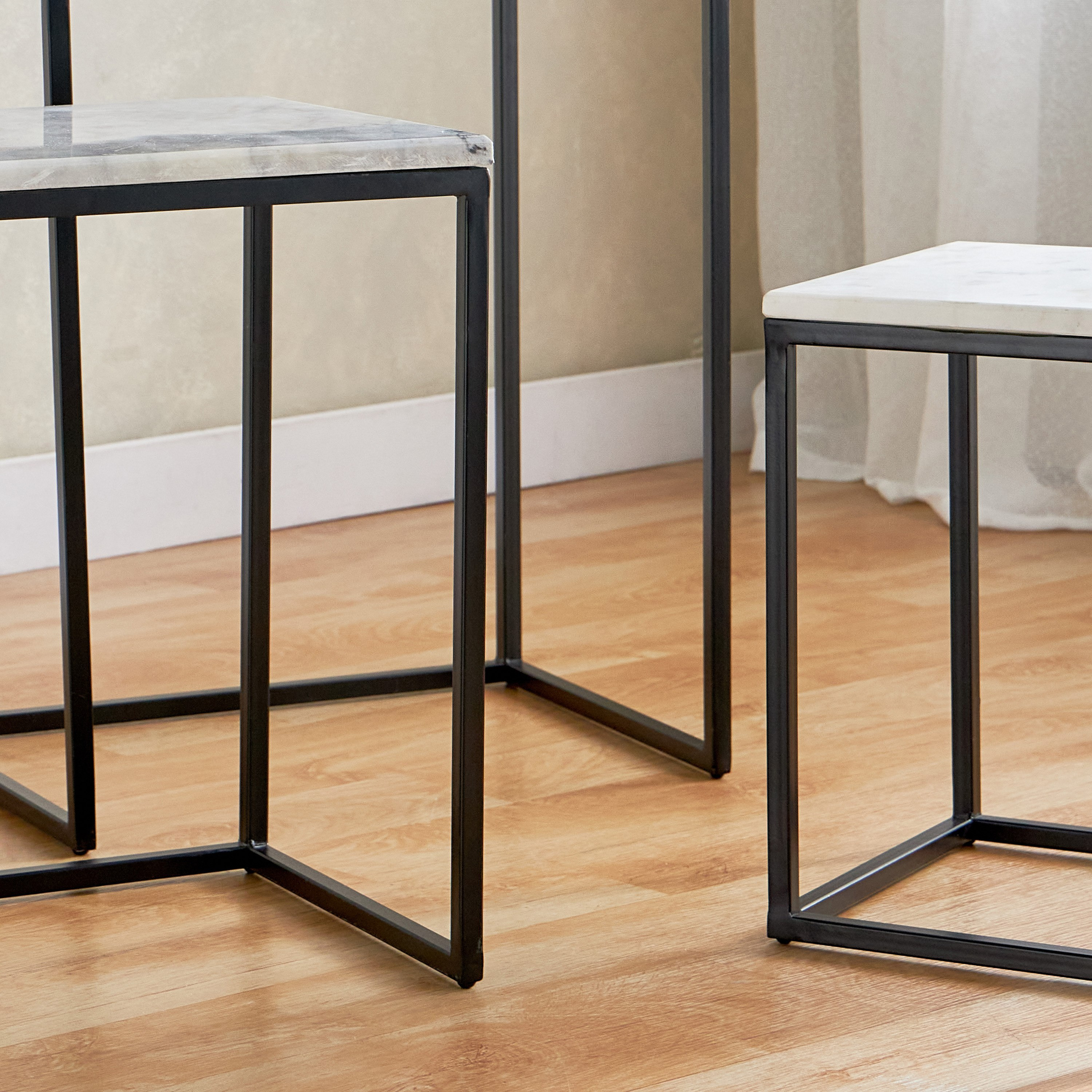 Vendra Turin Genuine Marble Top Nest of Tables - Set of 3-hbxfurniture-livingroom-nestingtables-image-4
