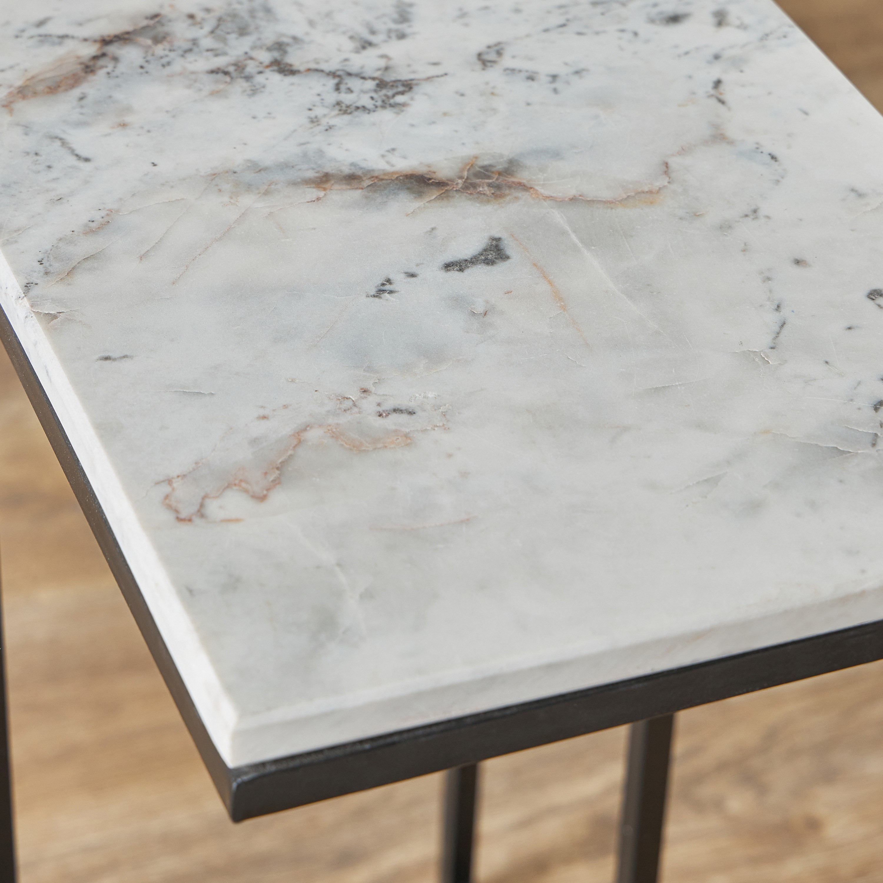 طاولة كونسول بسطح من الرخام الأصلي - تورين من كافون-hbxfurniture-livingroom-endtables-image-3