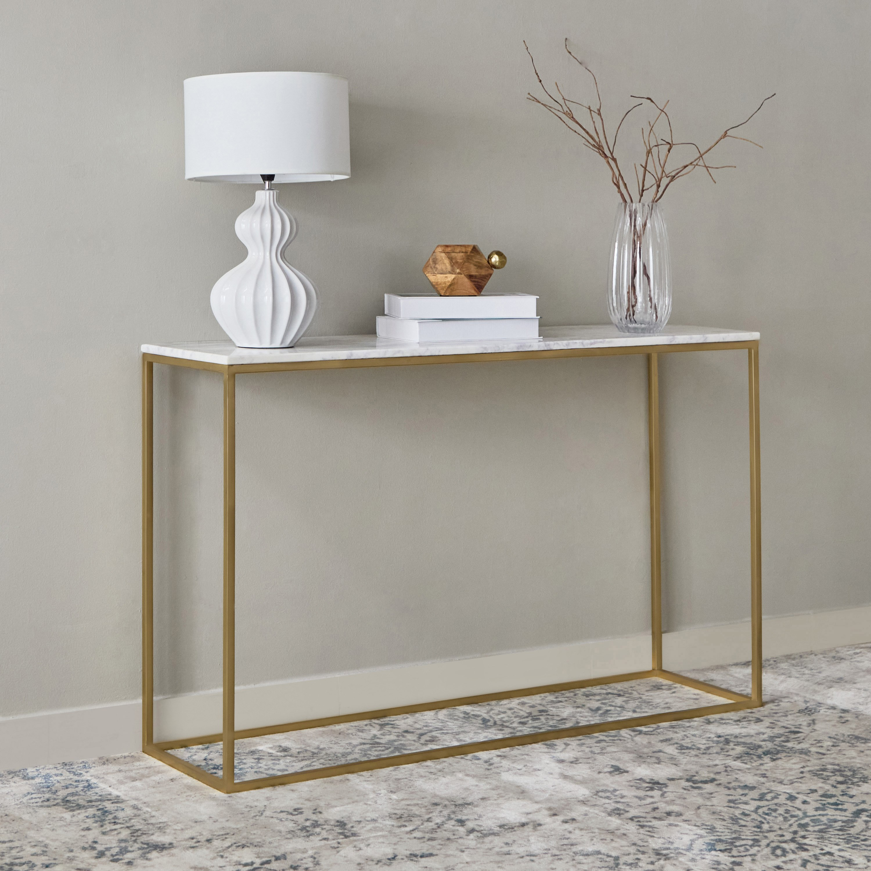 طاولة كونسول بسطح من الرخام الأصلي - تورين من فيندرا-hbxfurniture-tablesandstands-consoletables-image-1