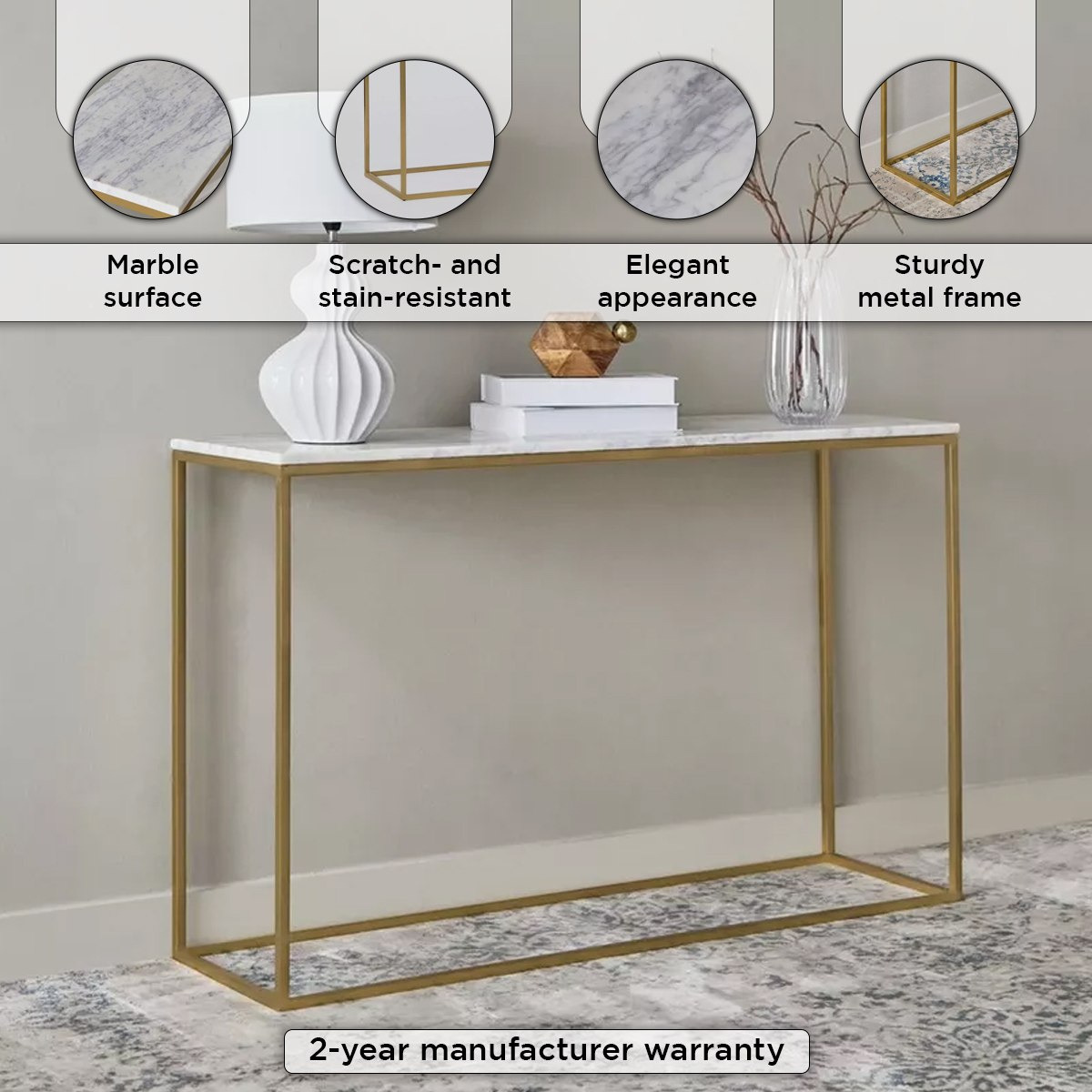 طاولة كونسول بسطح من الرخام الأصلي - تورين من فيندرا-hbxfurniture-tablesandstands-consoletables-image-4