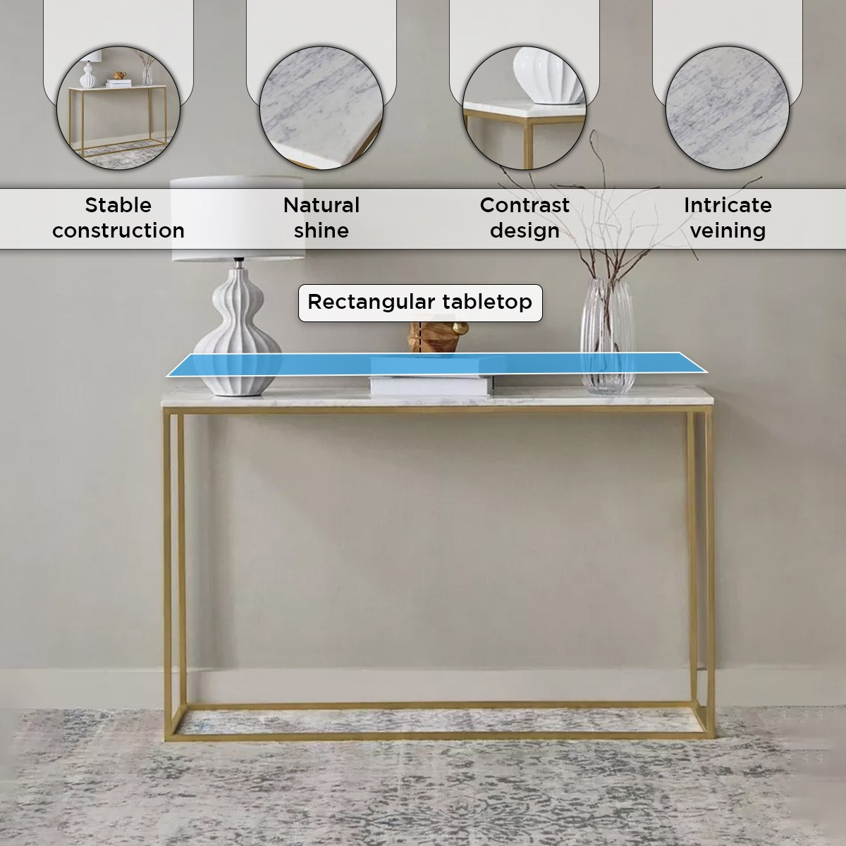 طاولة كونسول بسطح من الرخام الأصلي - تورين من فيندرا-hbxfurniture-tablesandstands-consoletables-image-5