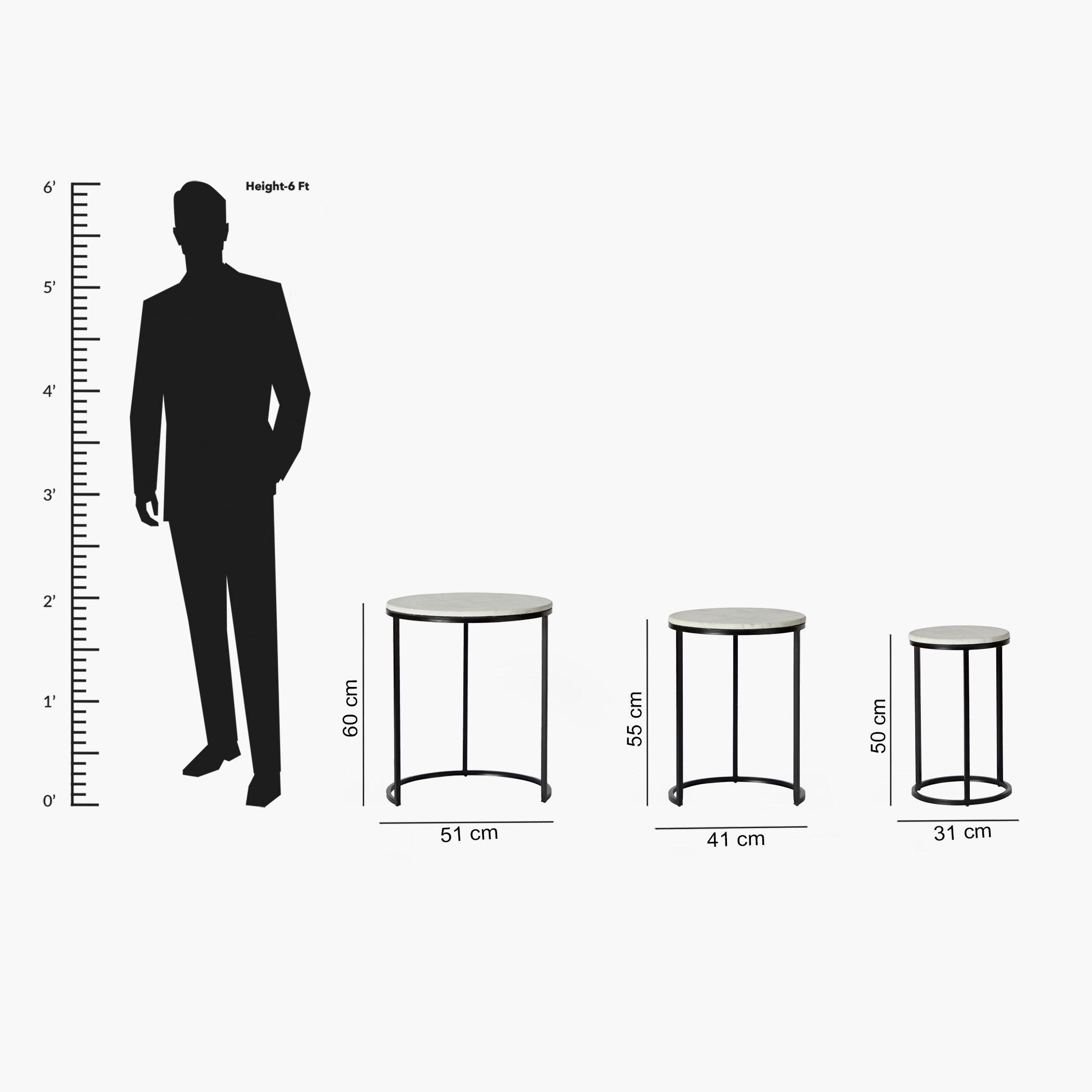 طقم طاولات متداخلة من 3 قطع بسطح من الرخام الأصلي - بورتيا من كافون-hbxfurniture-livingroom-nestingtables-image-11