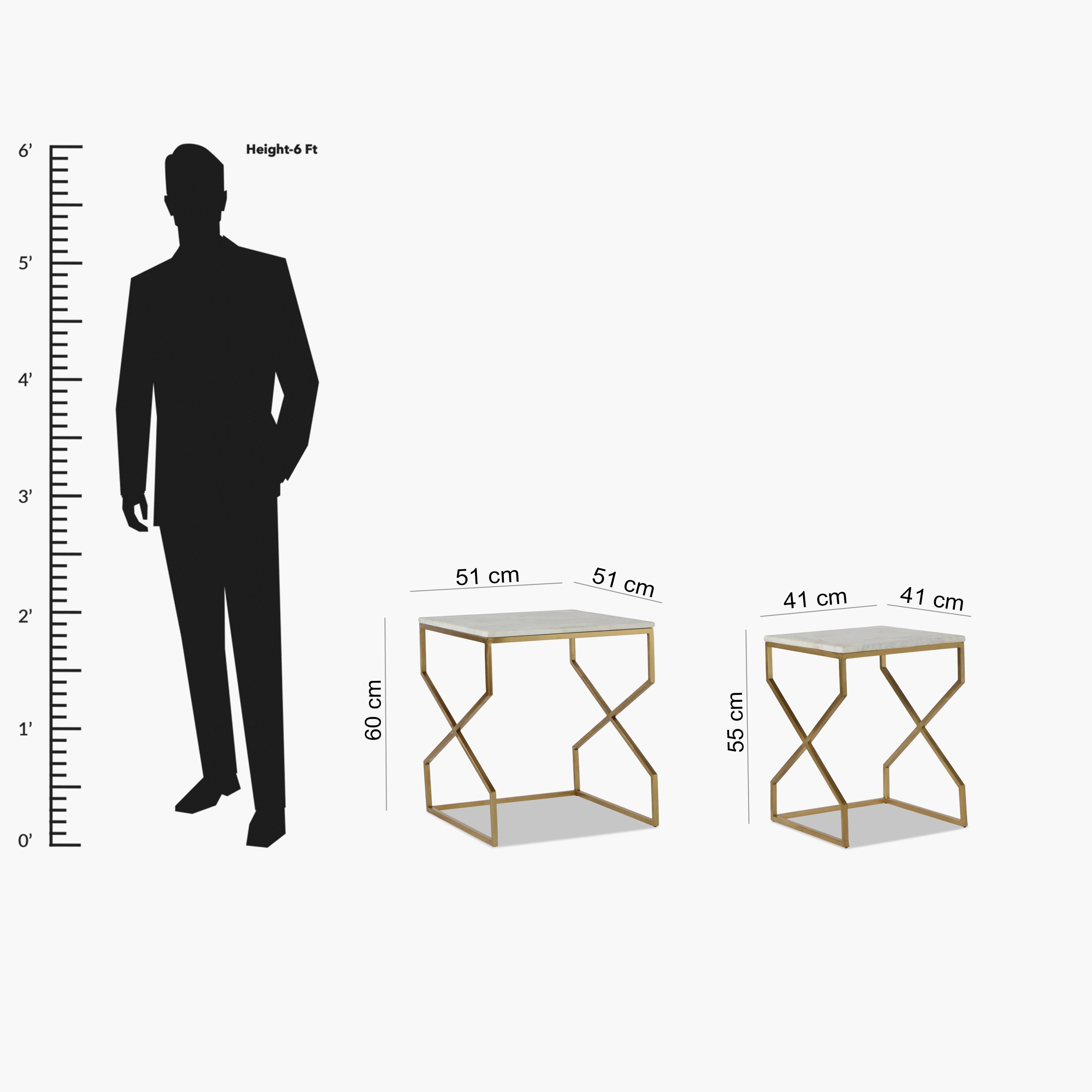طقم طاولات متداخلة من قطعتين بسطح من الرخام الأصلي - أوتيس من فيندرا-hbxfurniture-livingroom-nestingtables-image-11