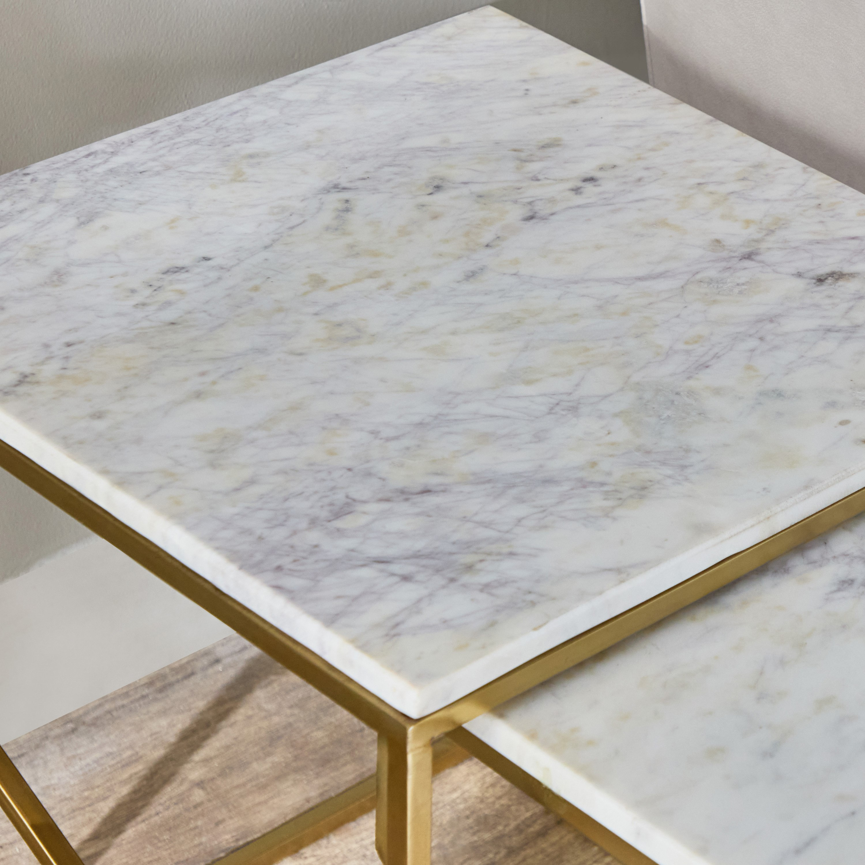 Vendra Otis Genuine Marble Top Nest of Tables - Set of 2-hbxfurniture-livingroom-nestingtables-image-3