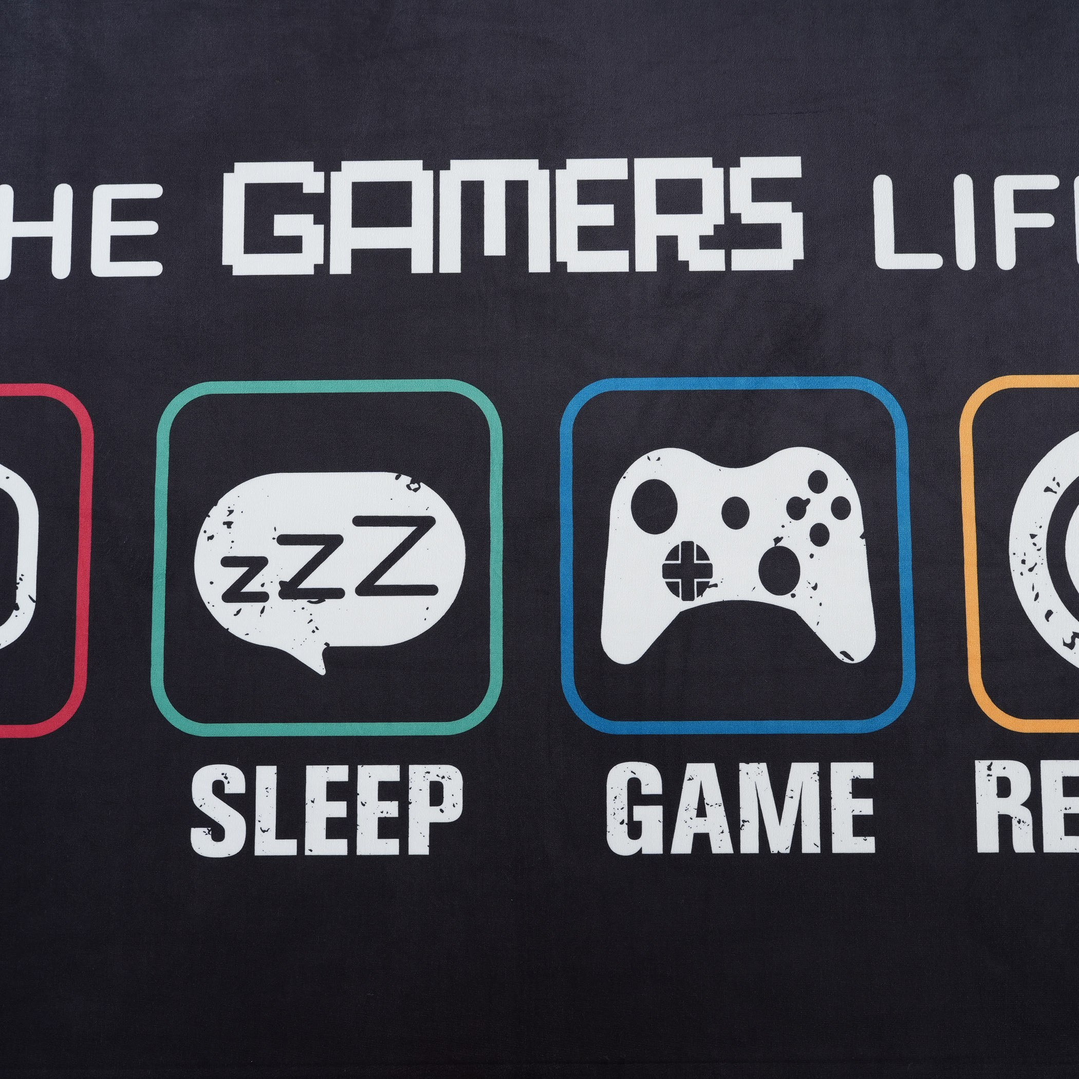 Gaming - The Gamers Life Printed Flannel Rug - 110x160 cm-hbxdecorandfurnishings-floorcoverings-rugs-image-2