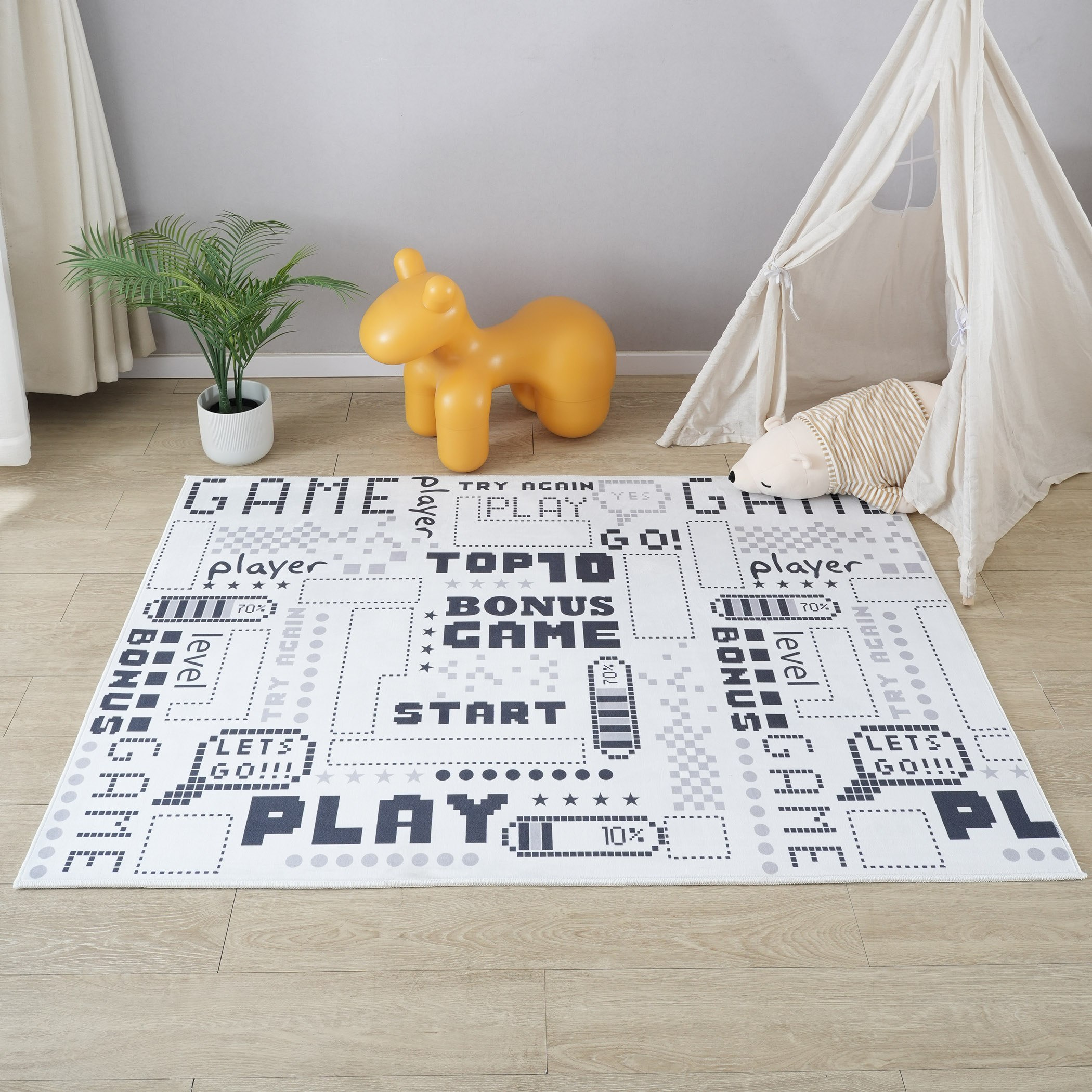 Gaming - Bonus Game Printed Flannel Rug - 110x160 cm-hbxdecorandfurnishings-floorcoverings-rugs-image-1