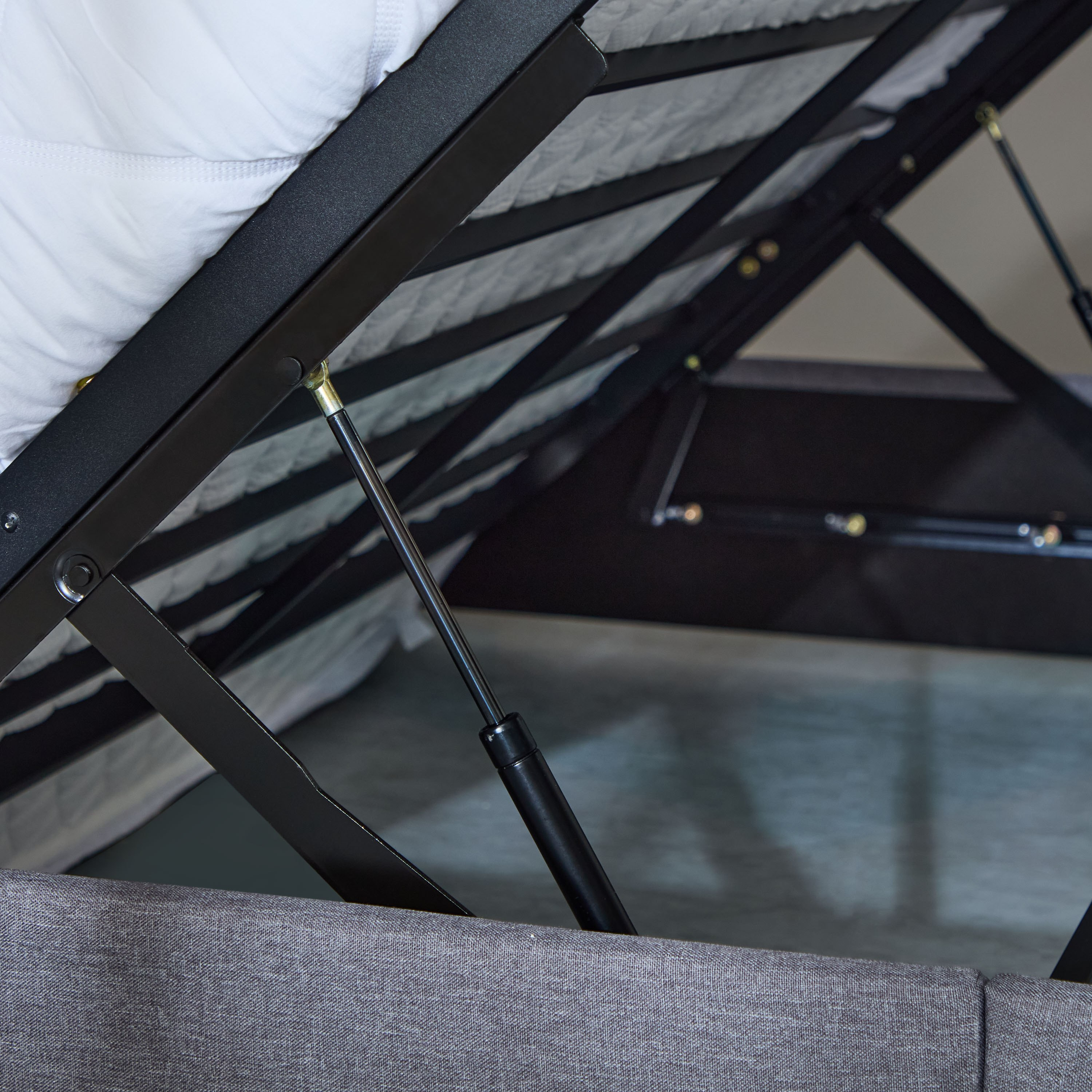 Movo Kulltorp Hydraulic Storage Upholstered Queen Bed - 160x200 cm-hbxbedroom-bedsandbedsets-beds-queen-image-4