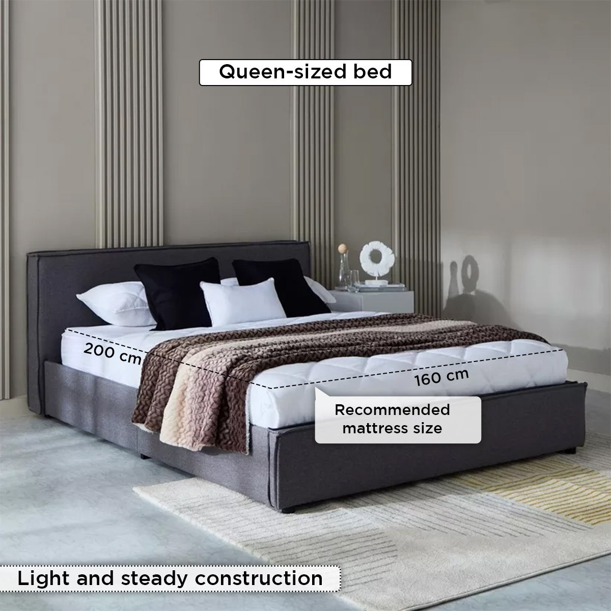 ベッドフレーム BED + MATTRESS with storage - 160x200 cm BED + MATTRESS with storage - 160x200 cm