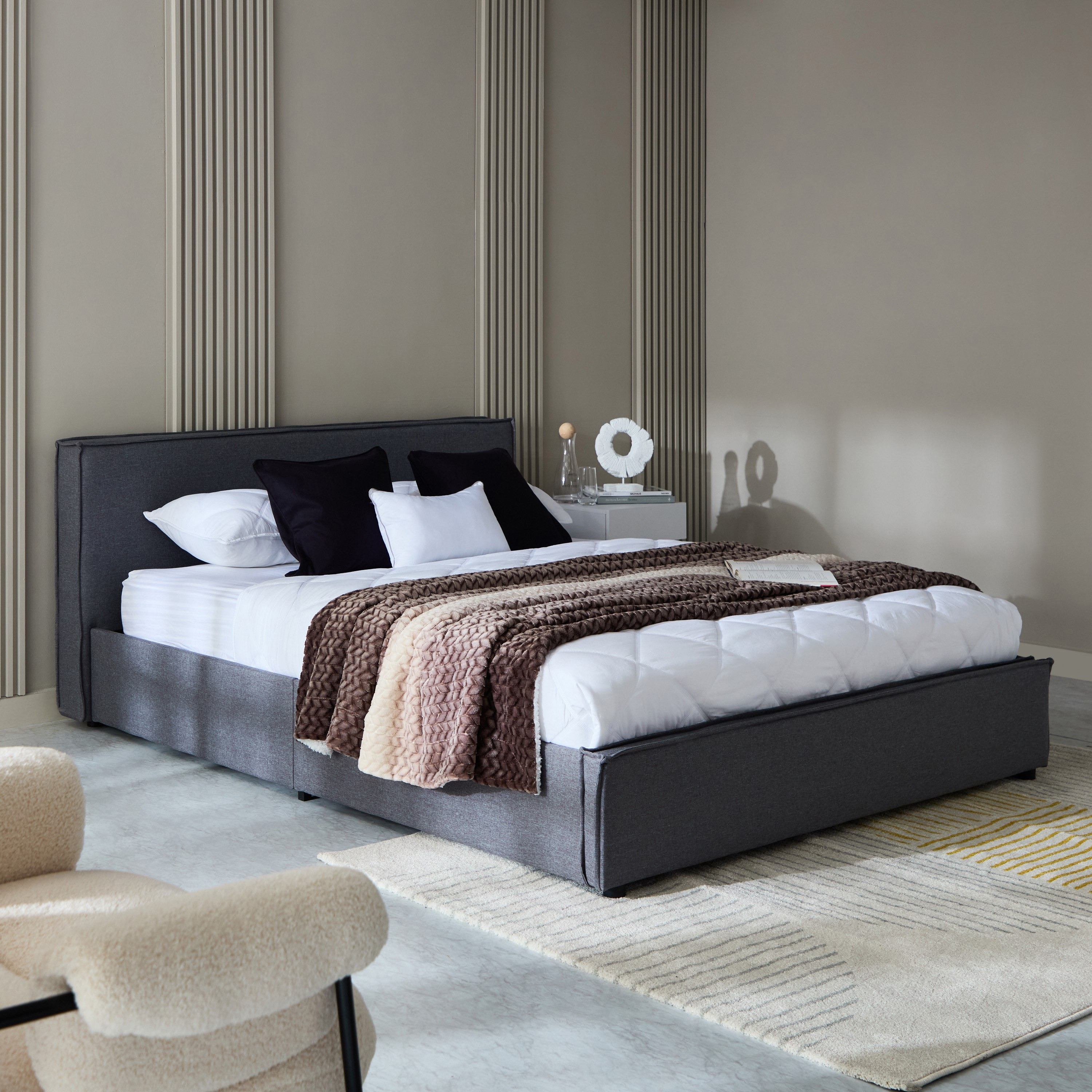 Movo Kulltorp Hydraulic Storage Upholstered Queen Bed - 160x200 cm-hbxbedroom-bedsandbedsets-beds-queen-image-10