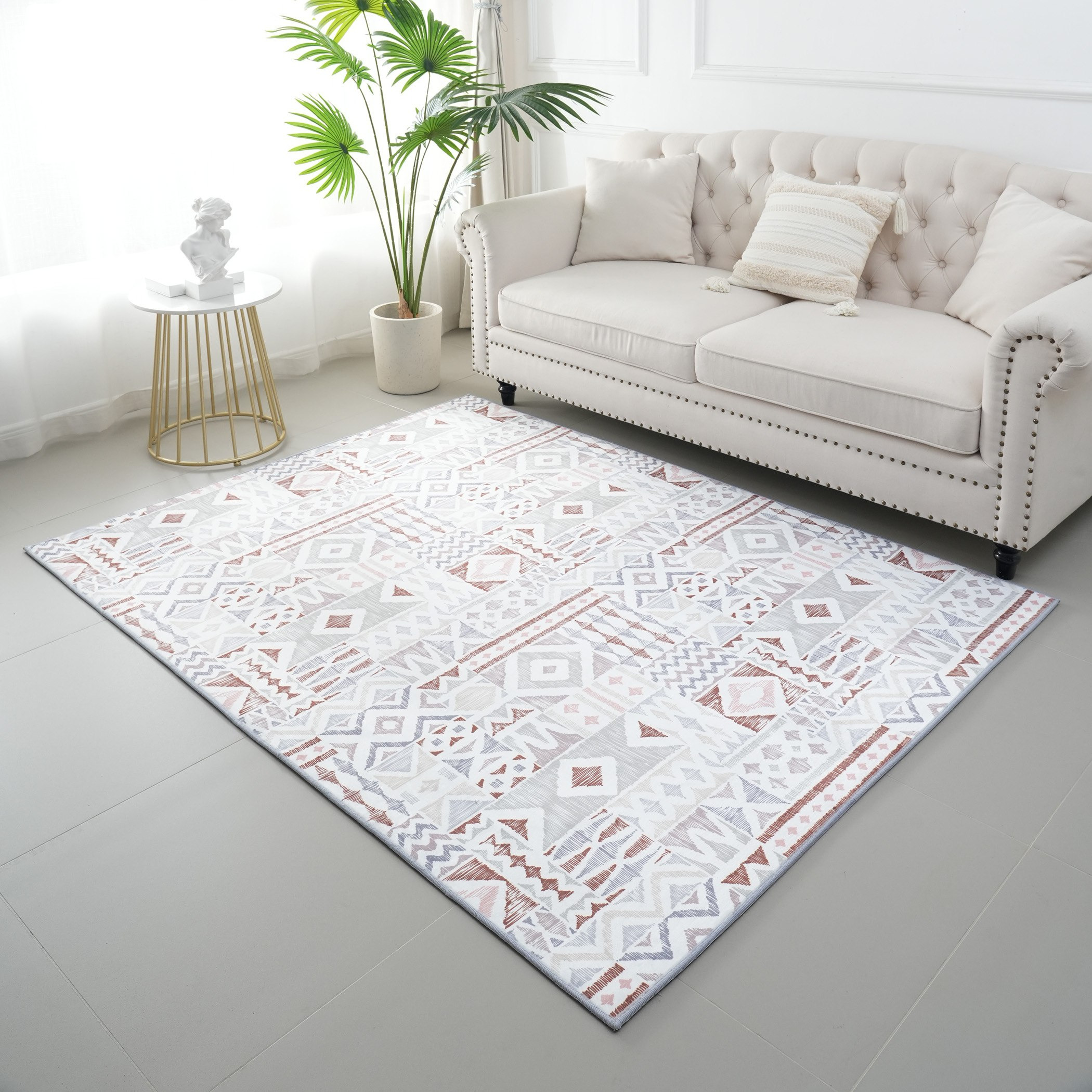 سجادة فلانيل بسطة بطبعات من أونتاريو - 200x300 سم-hbxdecorandfurnishings-floorcoverings-rugs-image-1