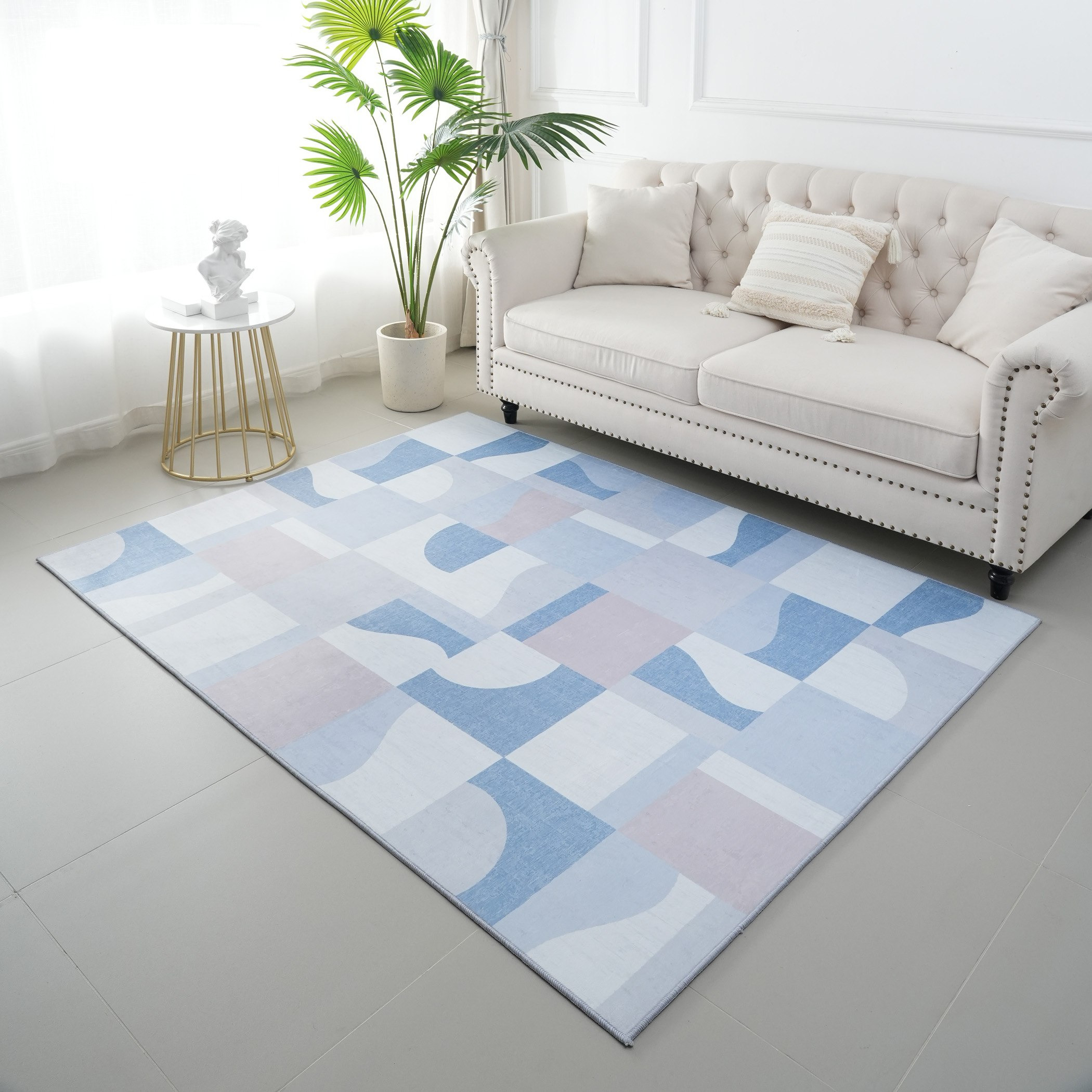 سجادة فلانيل هيليا بطبعات من ويلز - 150x200 سم-hbxdecorandfurnishings-floorcoverings-rugs-image-1