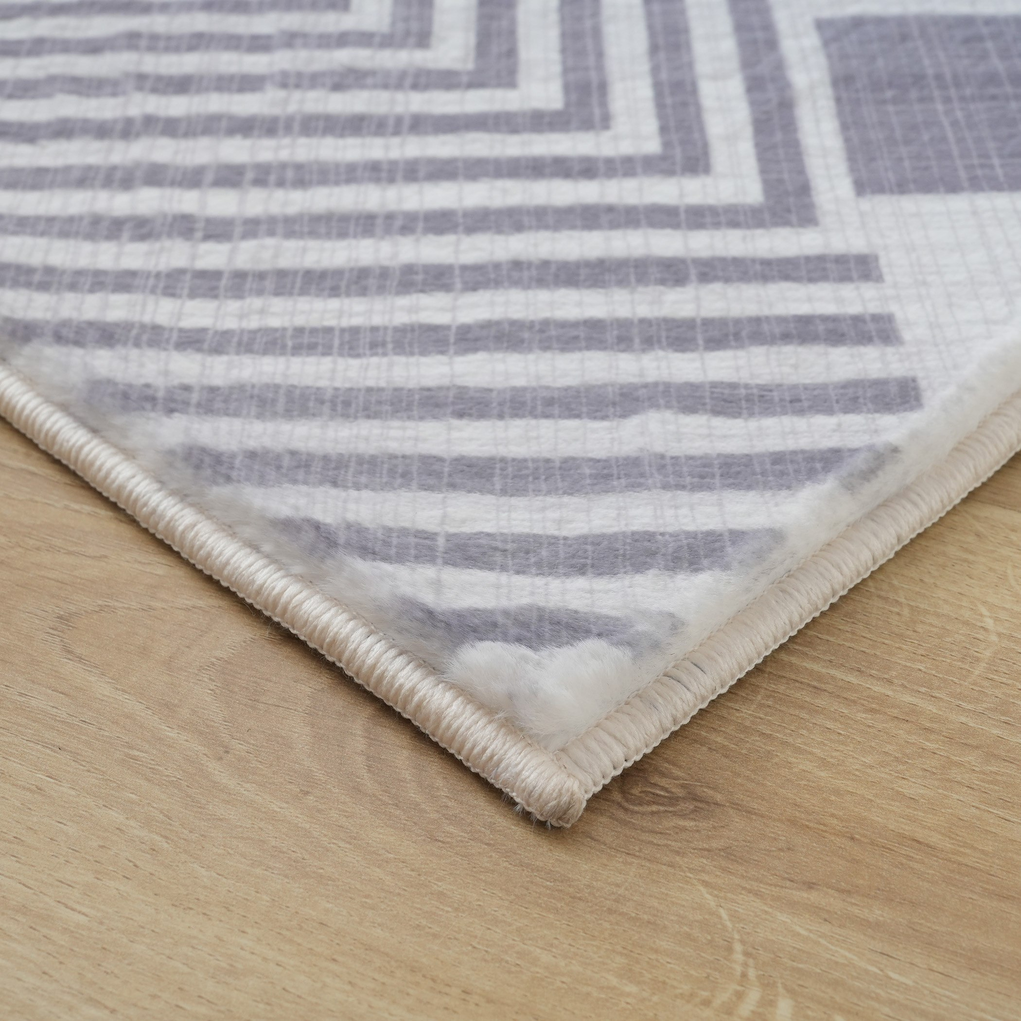 Milan Indus Printed Plush Fur Rug - 120x170 cm-hbxdecorandfurnishings-floorcoverings-rugs-image-3